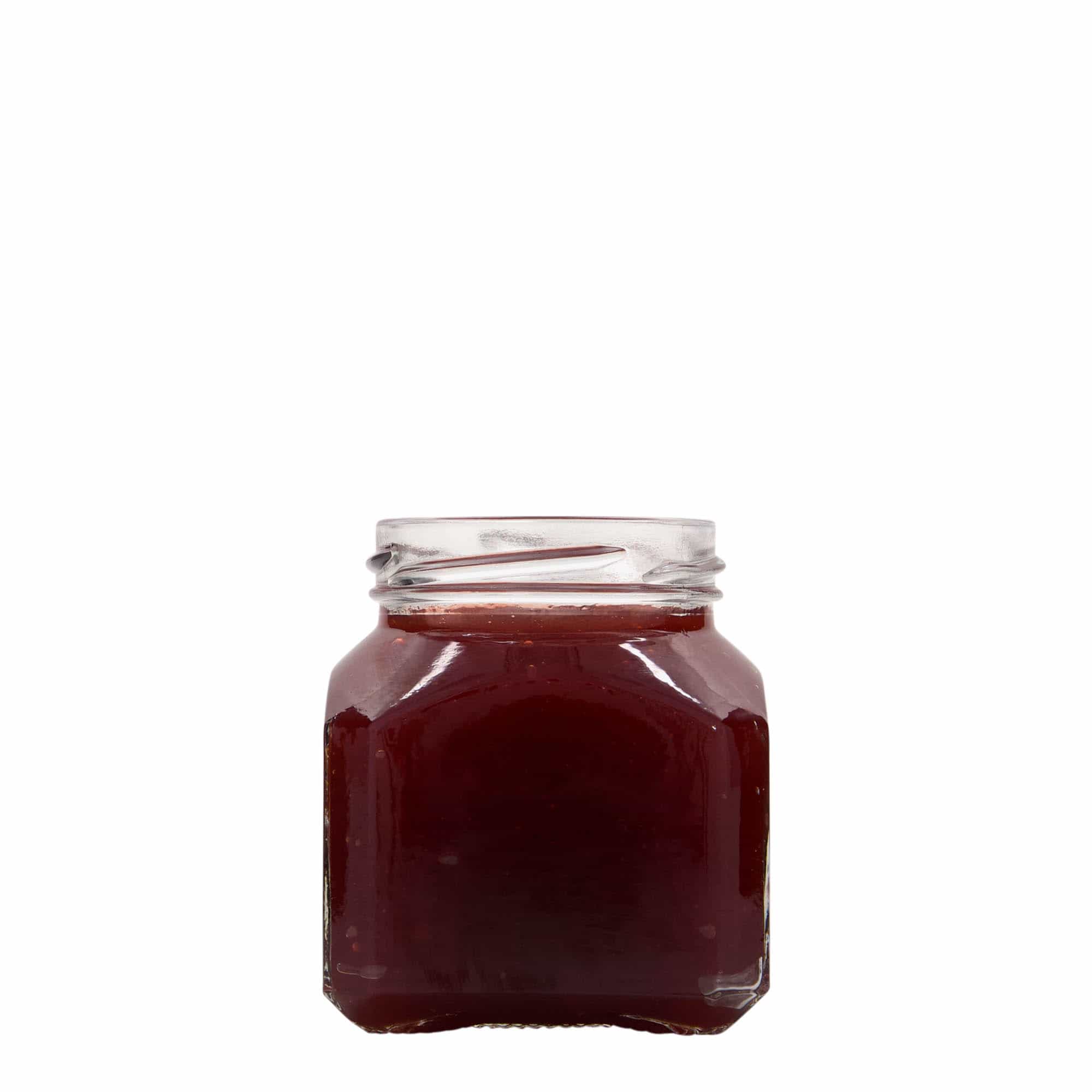 212 ml fyrkantig burk 'Milano', mynning: twist off (TO 58)