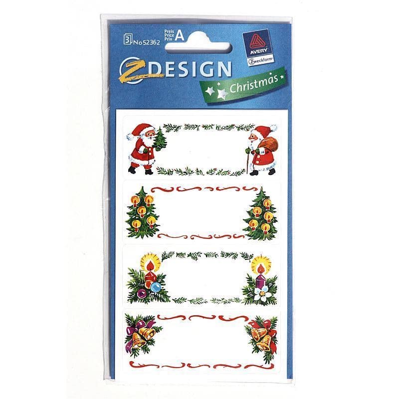 Zweckform Etiketter 'Julbilder', papper, flerfärgad