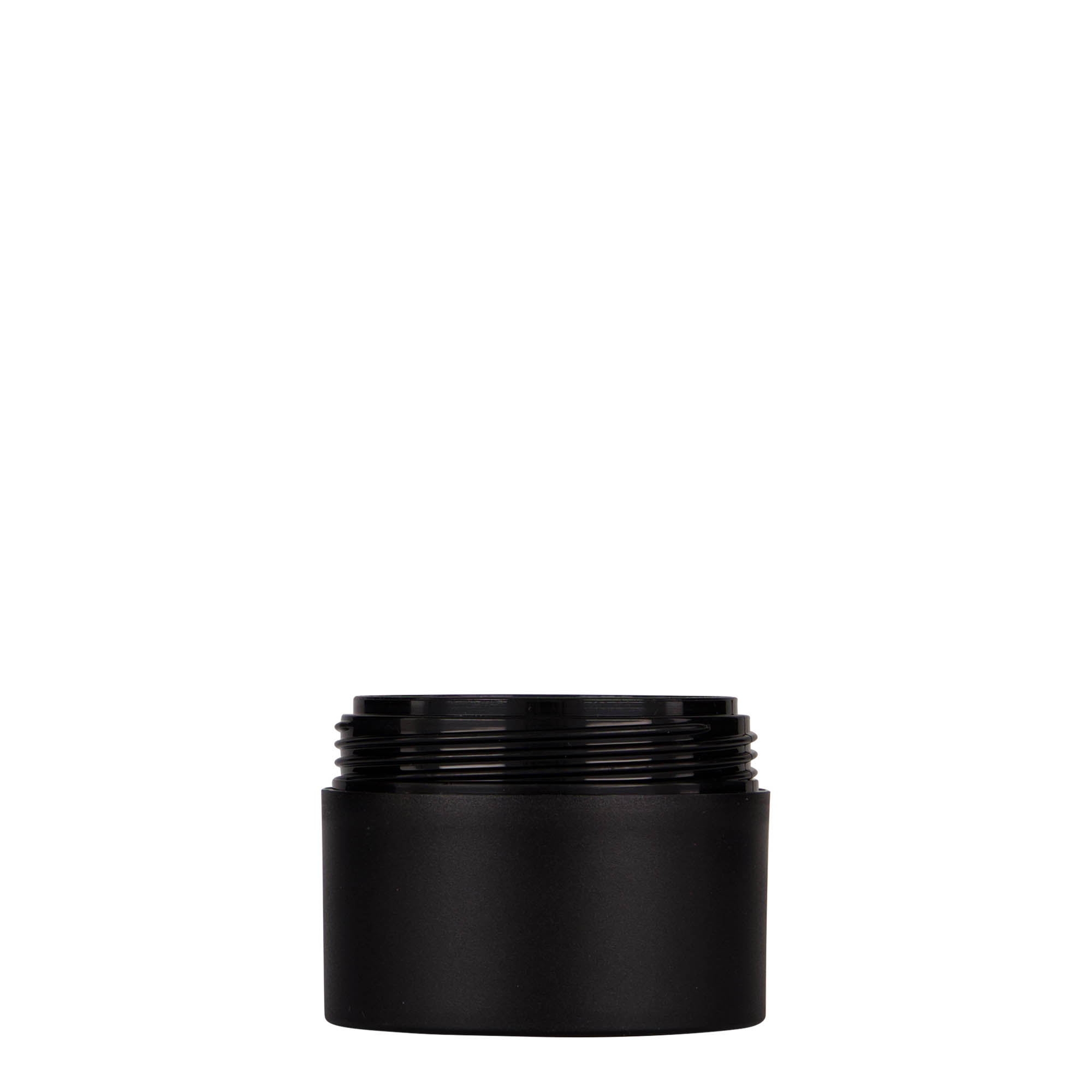 50 ml plastburk 'Antonella', PP, svart, öppning: skruvlock 50 ml plastburk 'Antonella', PP, svart, öppning: skruvlock