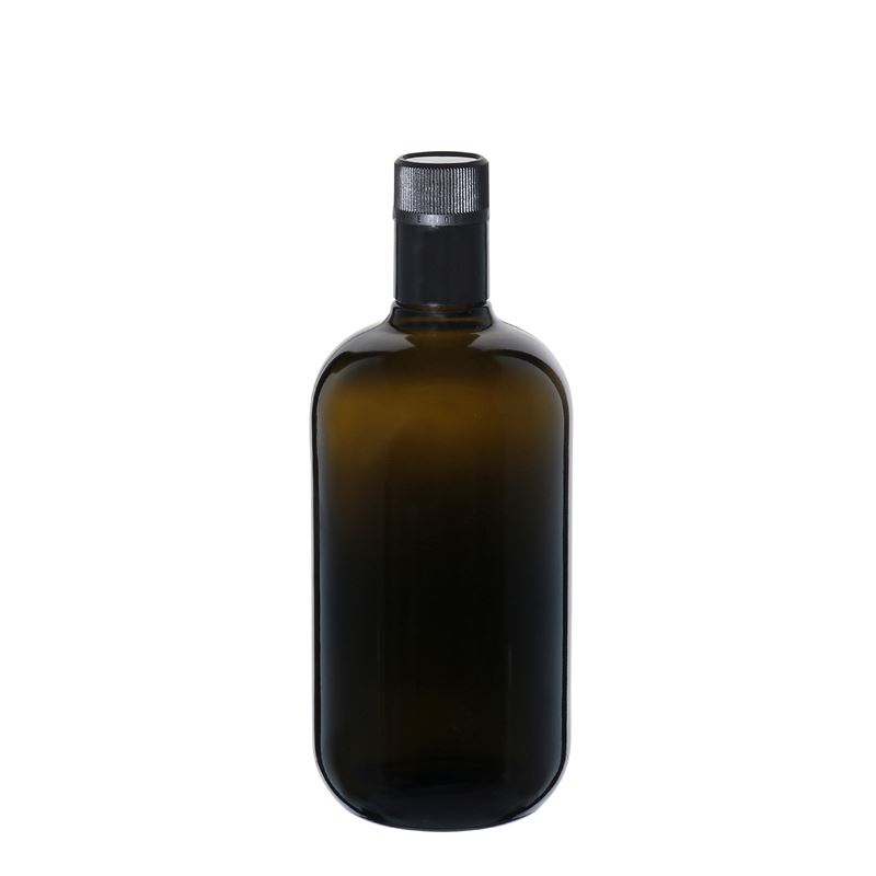 750 ml ättik-/oljeflaska 'Biolio', glas, antikgrön, mynning: DOP