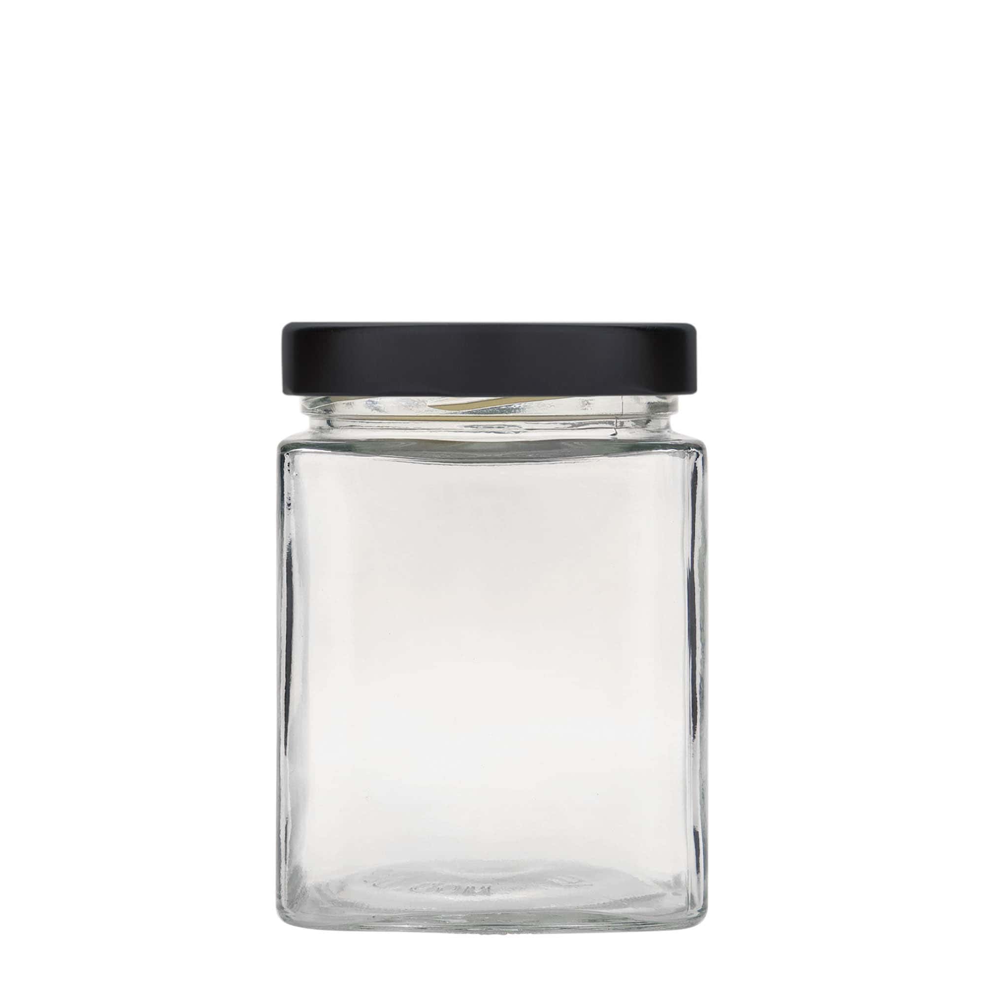 580 ml fyrkantigt glas 'Ikarus', öppning: Deep-Twist-Off (DTO 82)