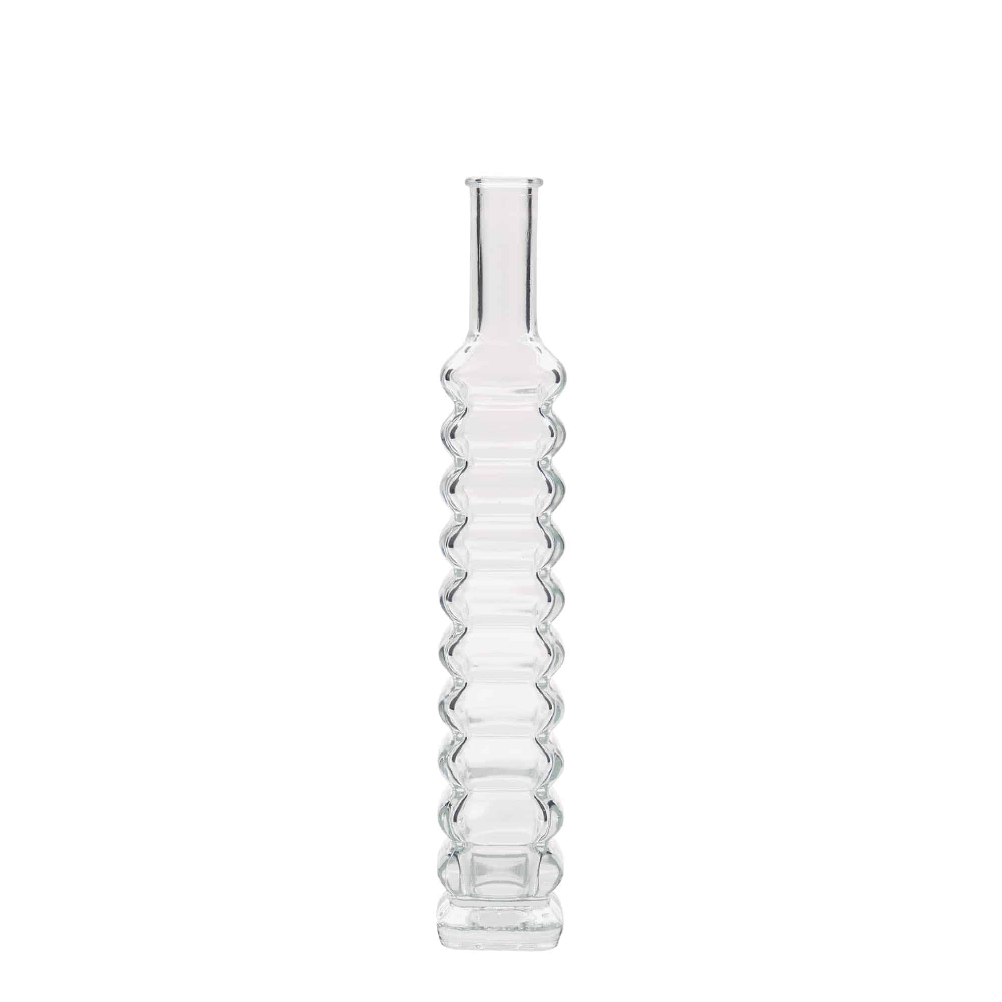 100 ml glasflaska 'Roma', kvadratisk, öppning: kork