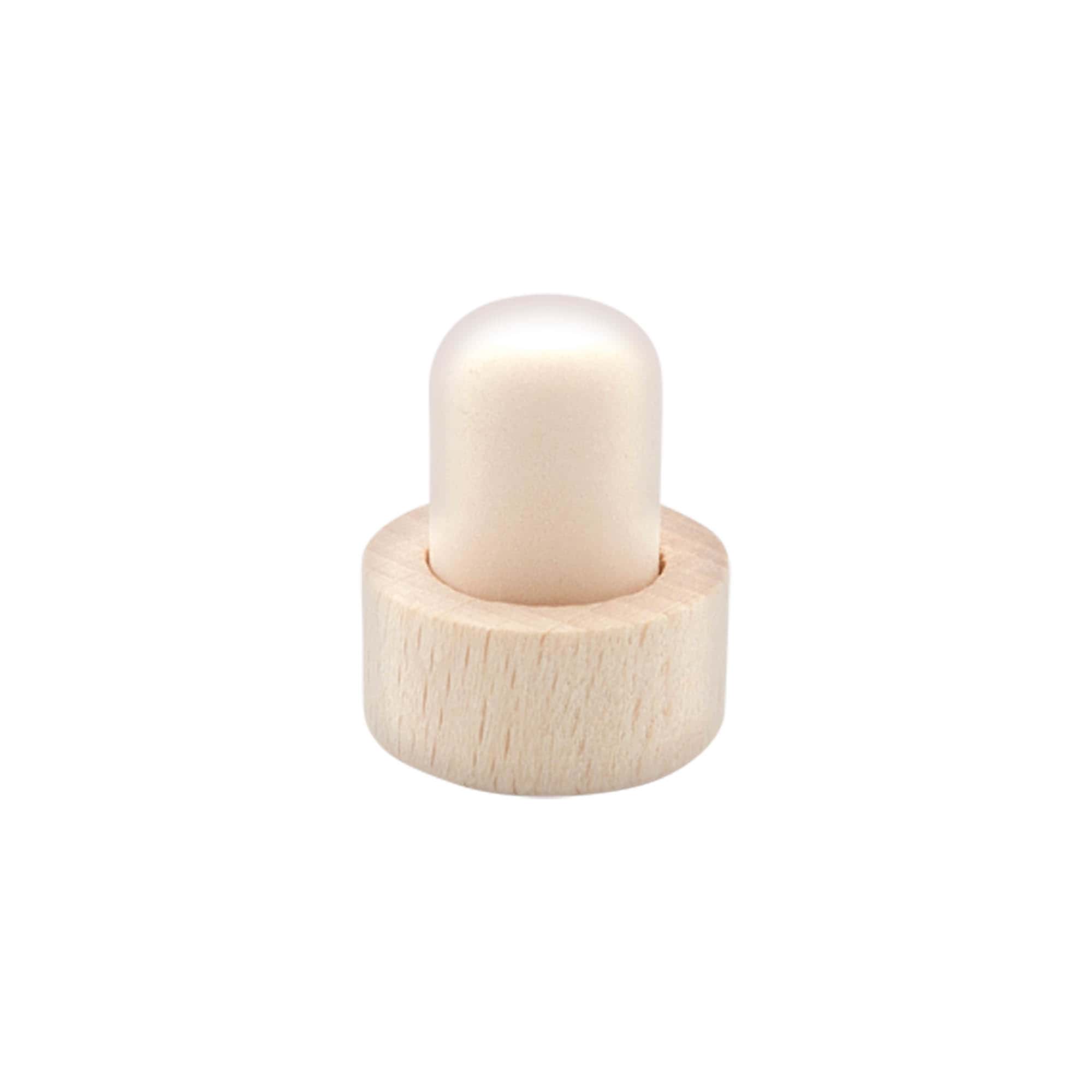 Korkpropp med grepp 18 mm, trä/plast, för mynning: kork