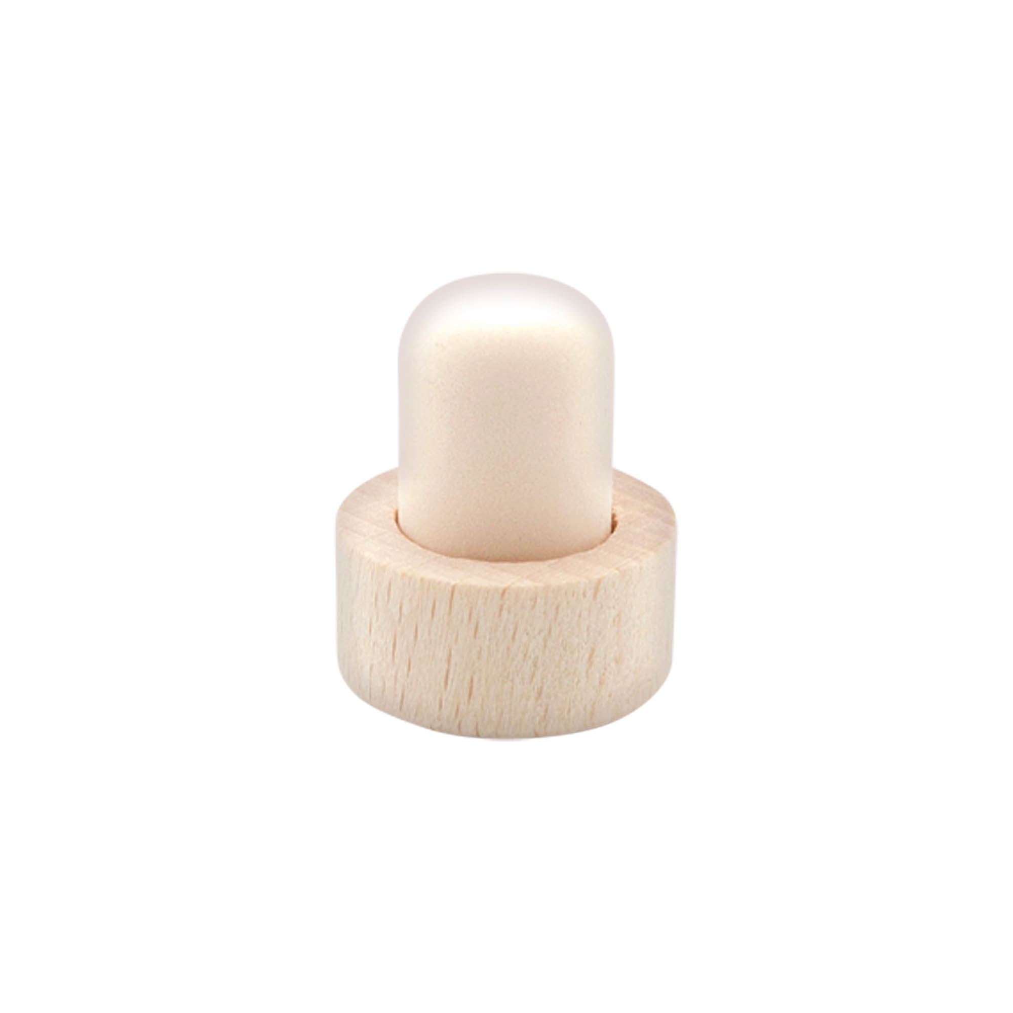 Korkpropp med grepp 18 mm, trä/plast, för mynning: kork
