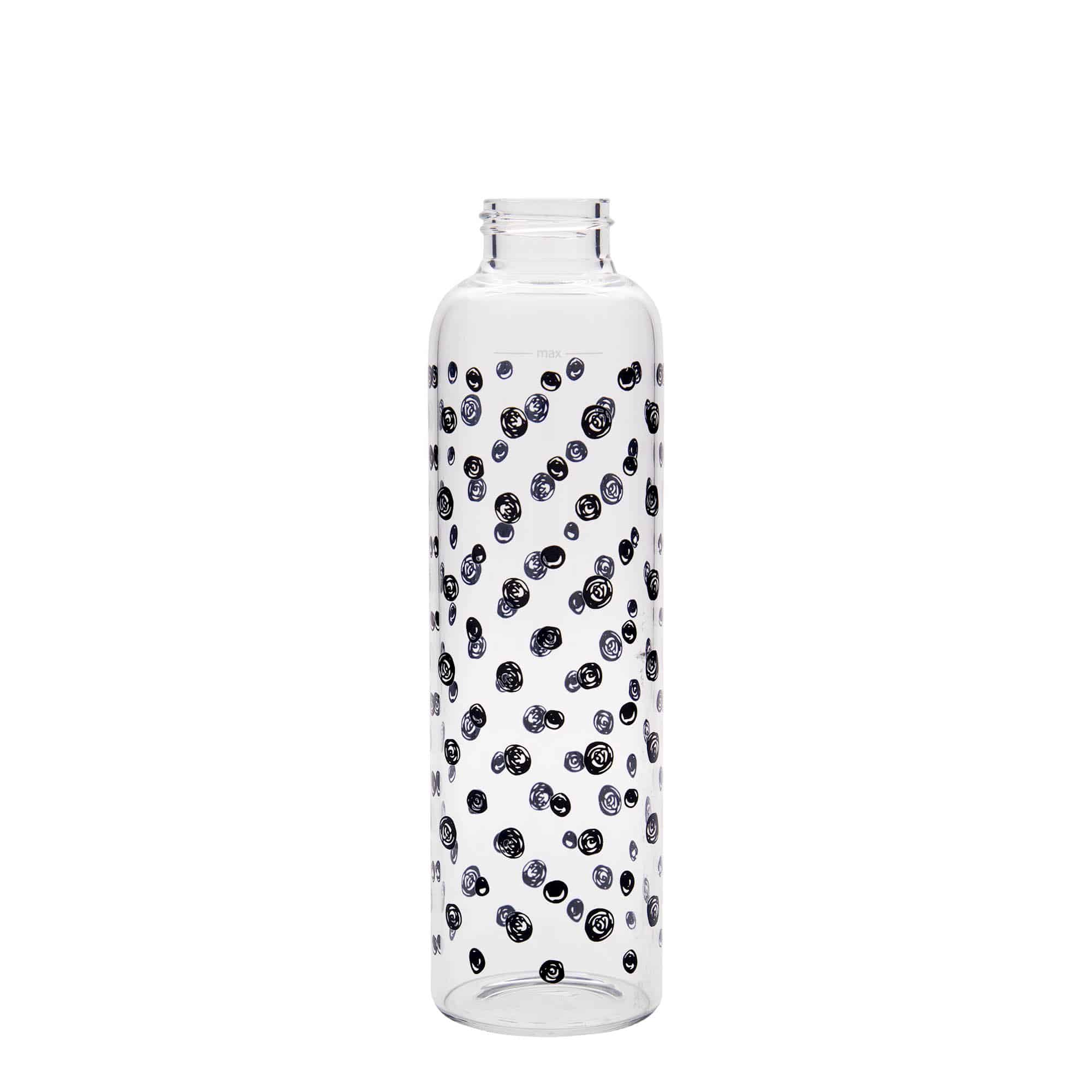 500 ml dricksflaska 'Perseus', motiv: svarta prickar, mynning: skruvkapsel 500 ml dricksflaska 'Perseus', motiv: svarta prickar, mynning: skruvkapsel