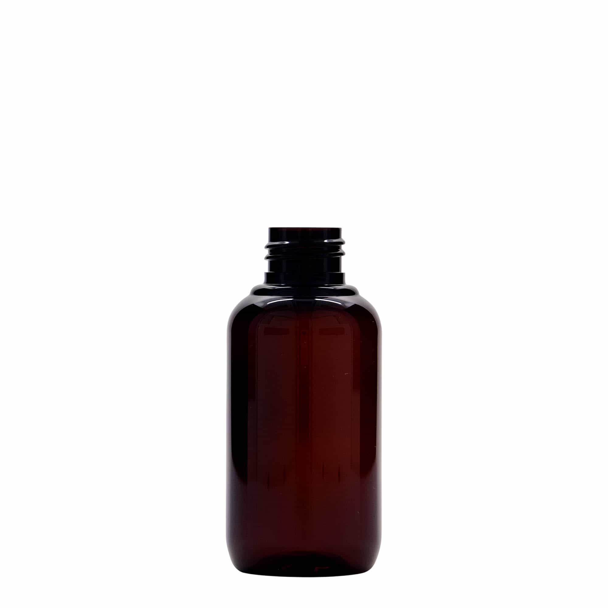 100 ml återvinningsbar plastflaska 'Victor's Best', PCR, brun, öppning: 24/410