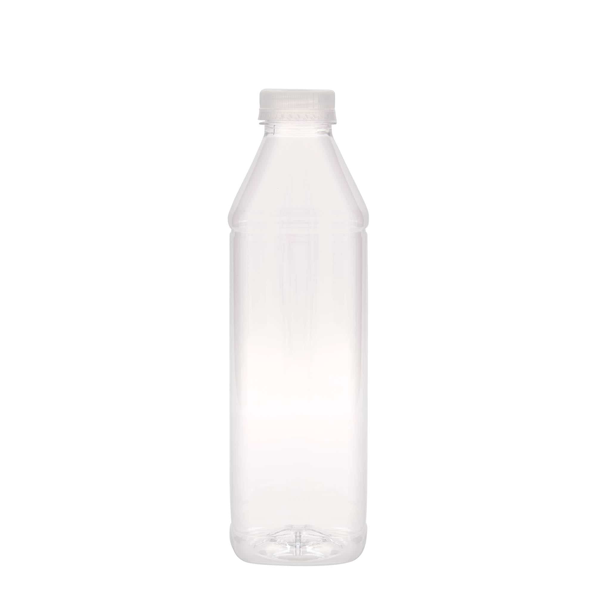 1 000 ml PET-flaska Milk and Juice Carré, kvadratisk, plast, mynning: 38 mm