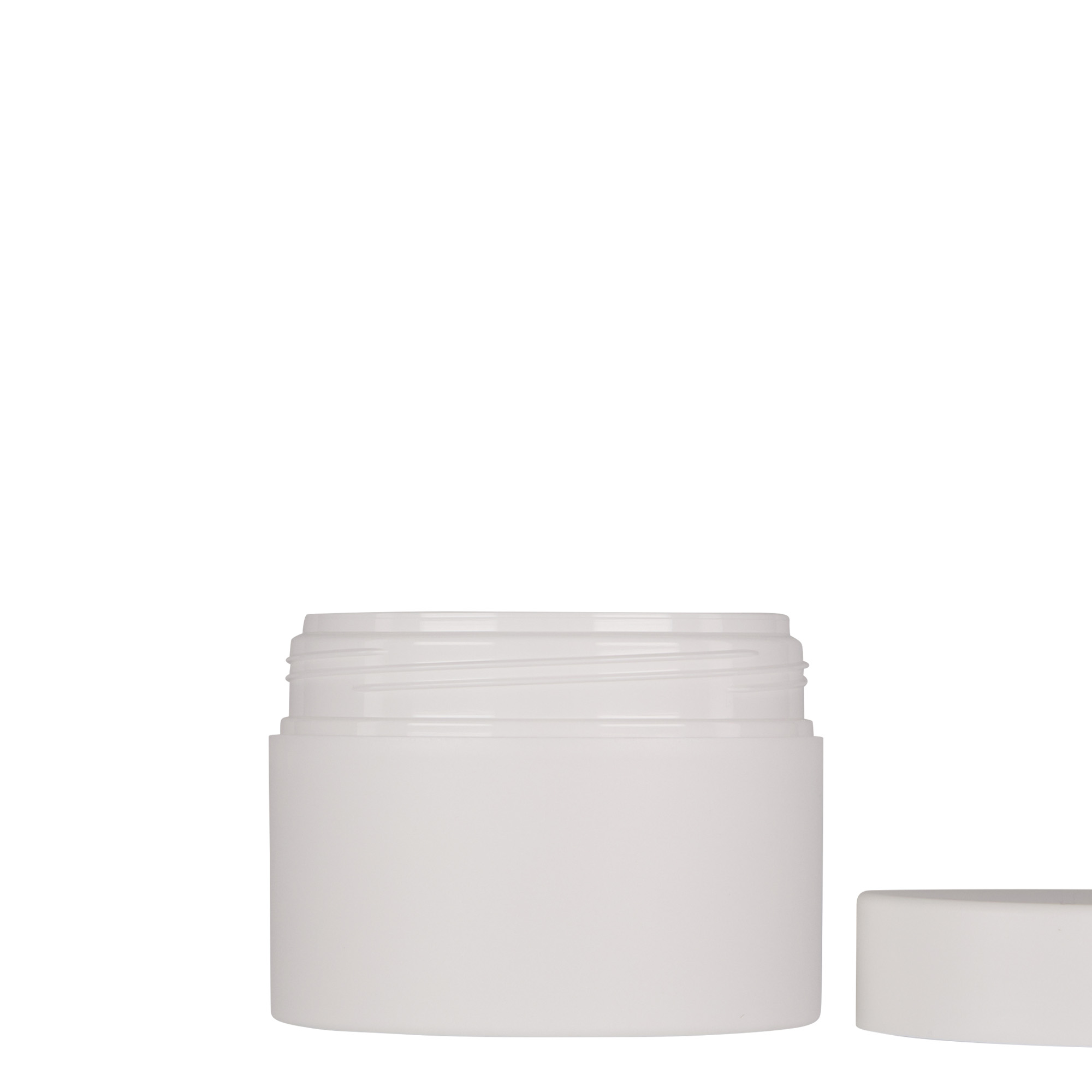 150 ml plastburk 'Antonella', PP, vit, öppning: skruvlock