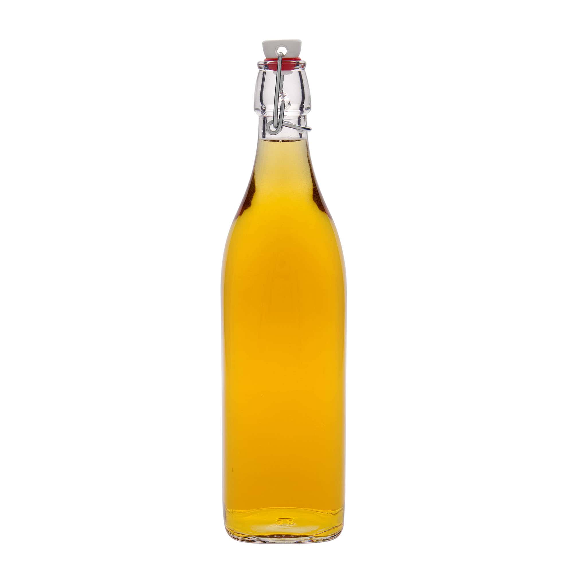 1 000 ml glasflaska 'Swing, kvadratisk, mynning: bygelstängning'
