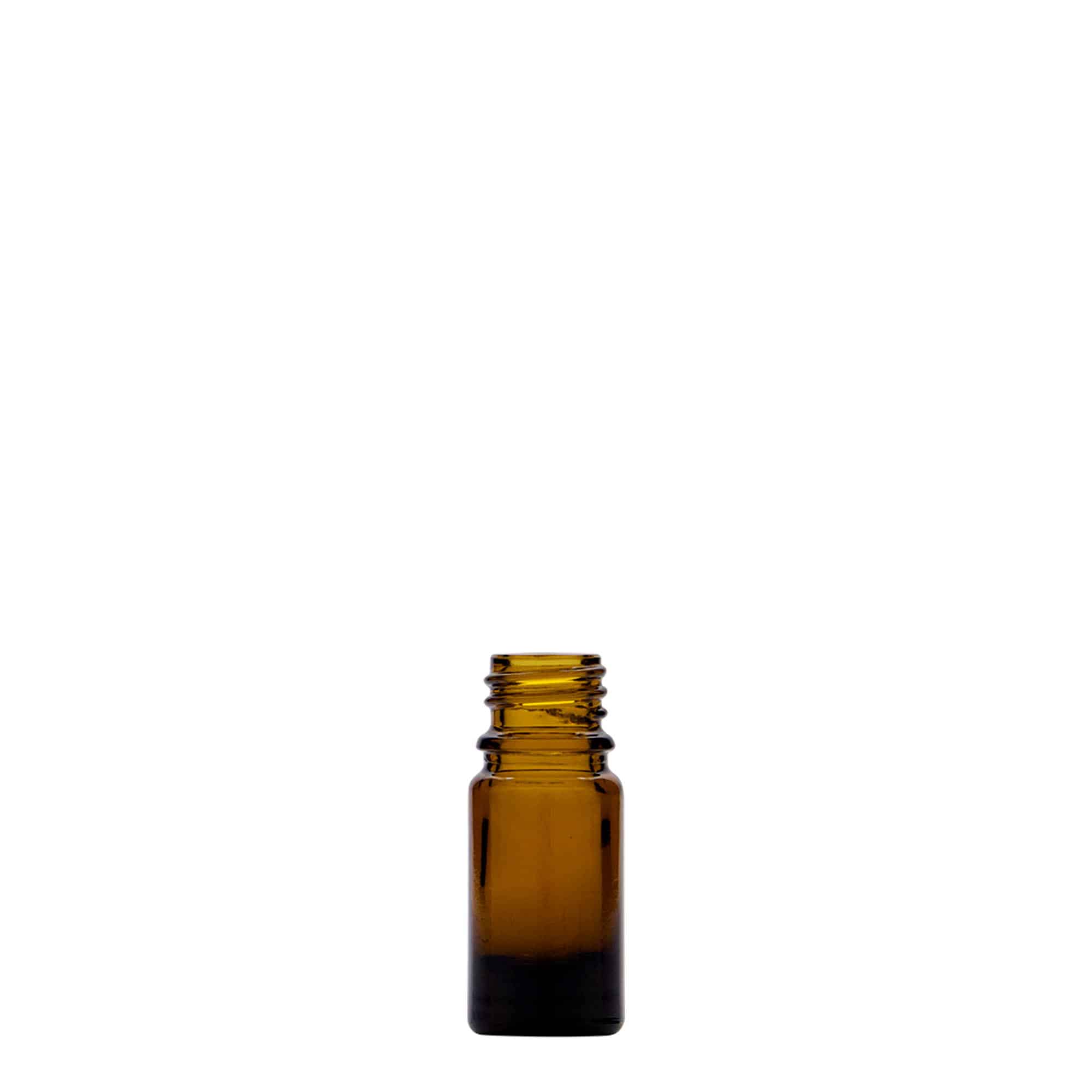 5 ml medicinflaska, glas, brun, mynning: DIN 18