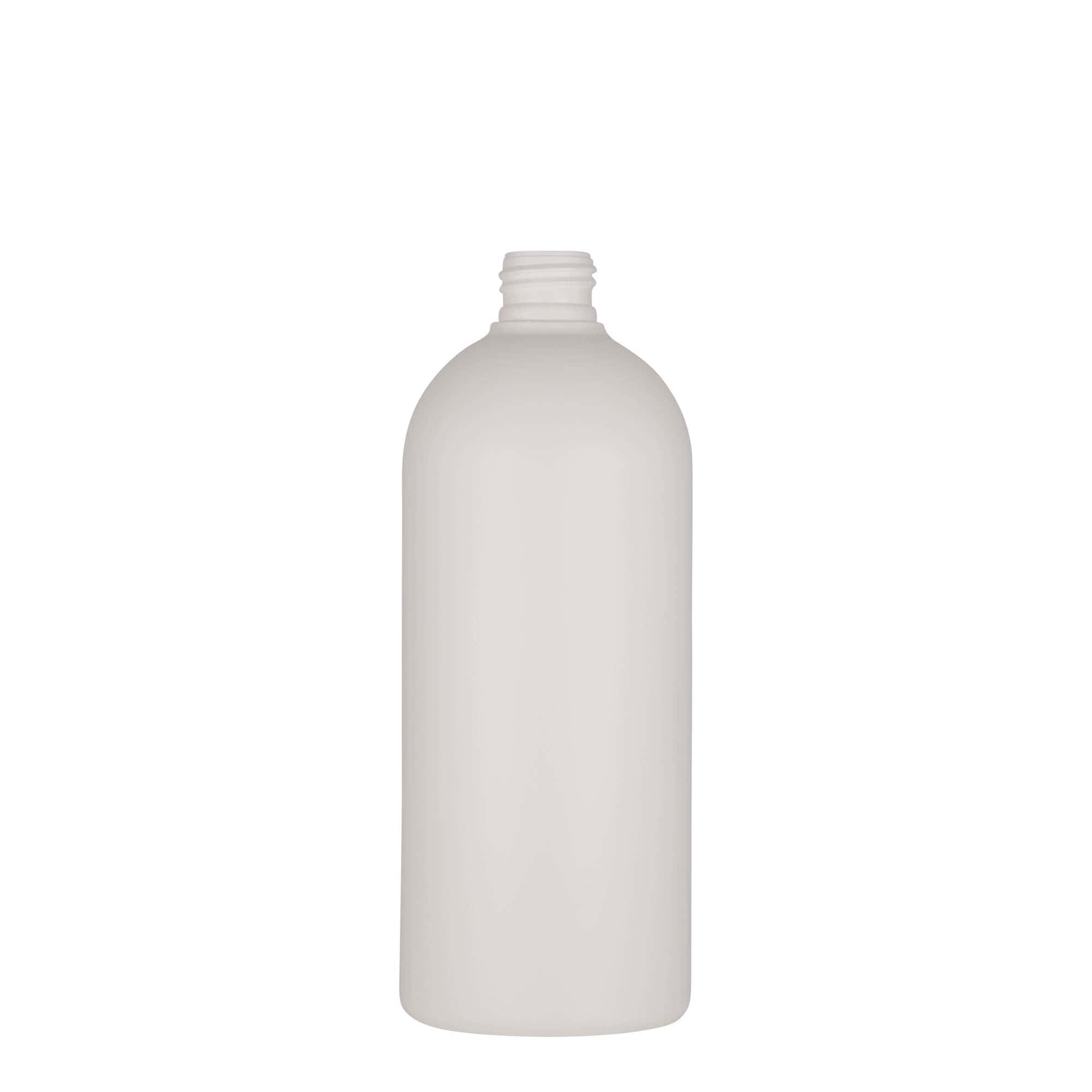 500 ml plastflaska 'Tuffy', HDPE, vit, mynning: GPI 24/410