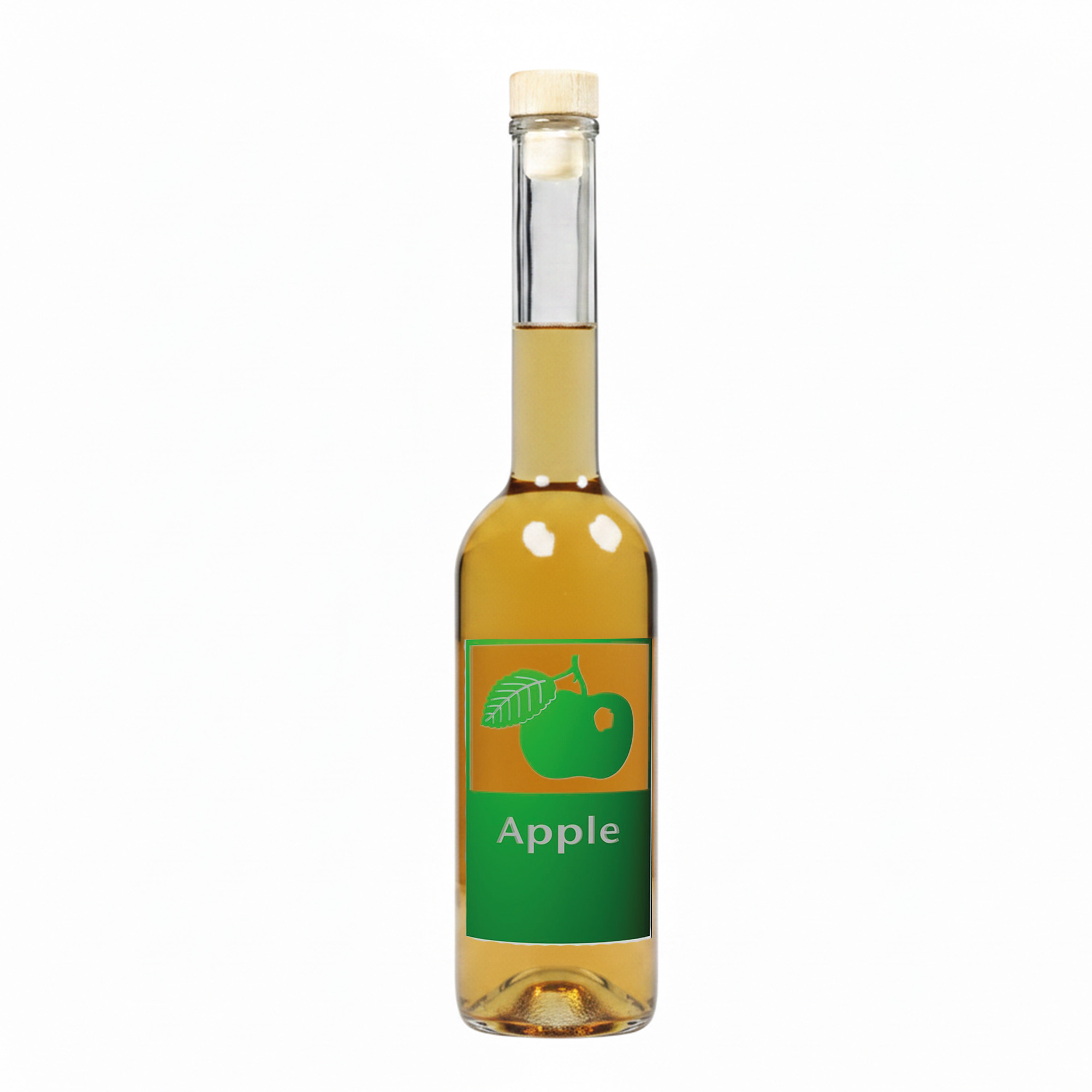 500 ml glasflaska 'Opera', motiv: äpple, öppning: kork 500 ml glasflaska 'Opera', motiv: äpple, öppning: kork