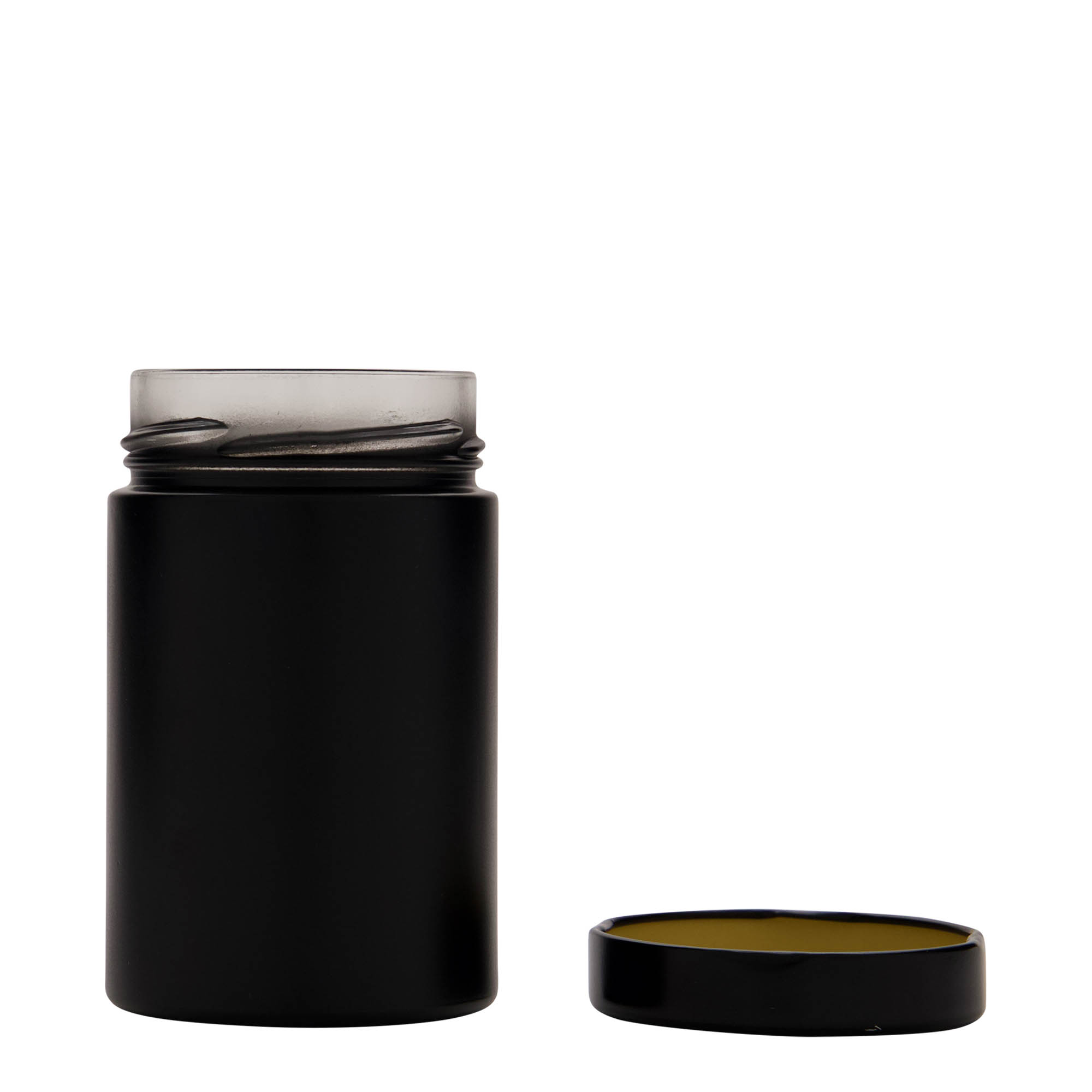 327 ml runt glas 'Aurora', svart, mynning: Deep-Twist-Off (DTO 66)