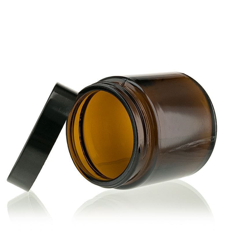 120 ml burk 'Brown Line', glas, brun, mynning: skruvkapsel