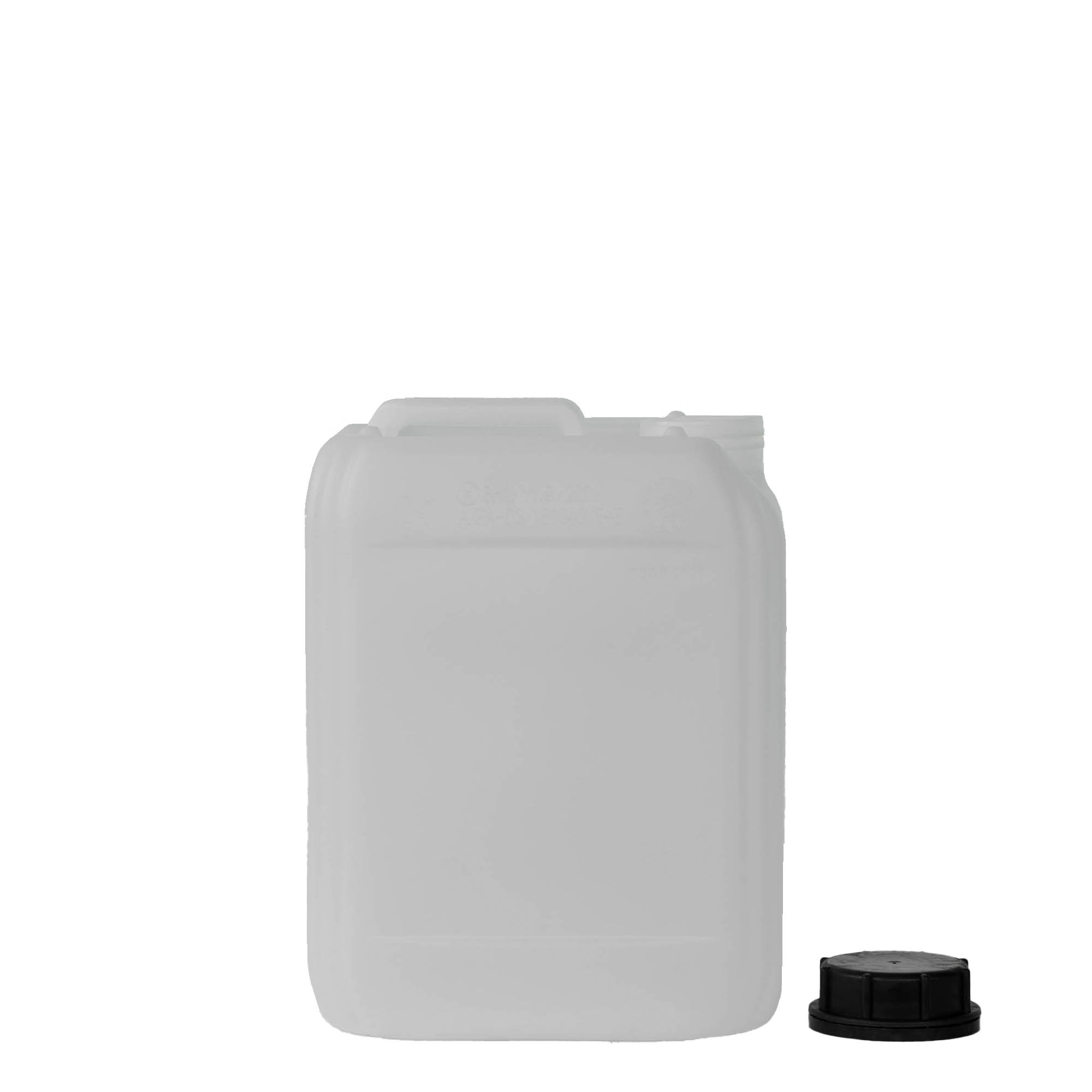 5 l dunk, rektangulär, HDPE-plast, naturfärgad, öppning: ND 55 5 l dunk, rektangulär, HDPE-plast, naturfärgad, öppning: ND 55