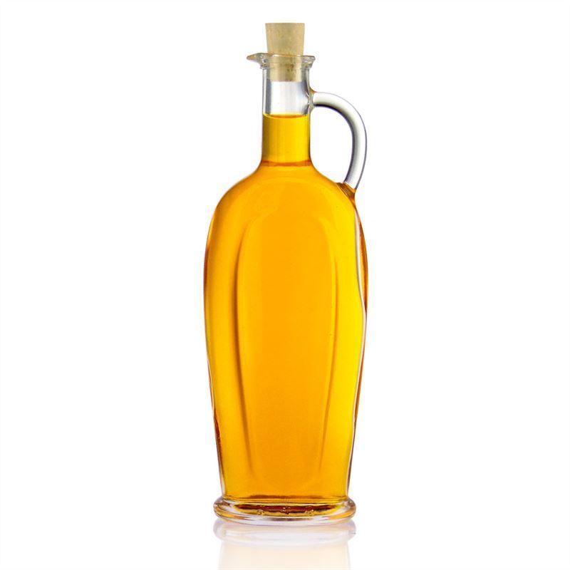 500 ml glasflaska 'Eleganta', oval, mynning: kork