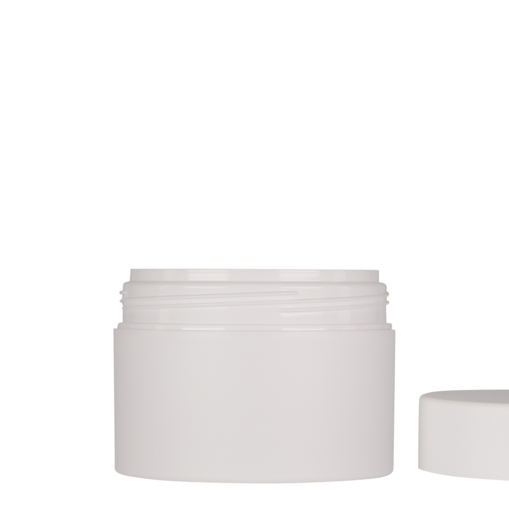 200 ml plastburk 'Antonella', PP, vit, öppning: skruvlock