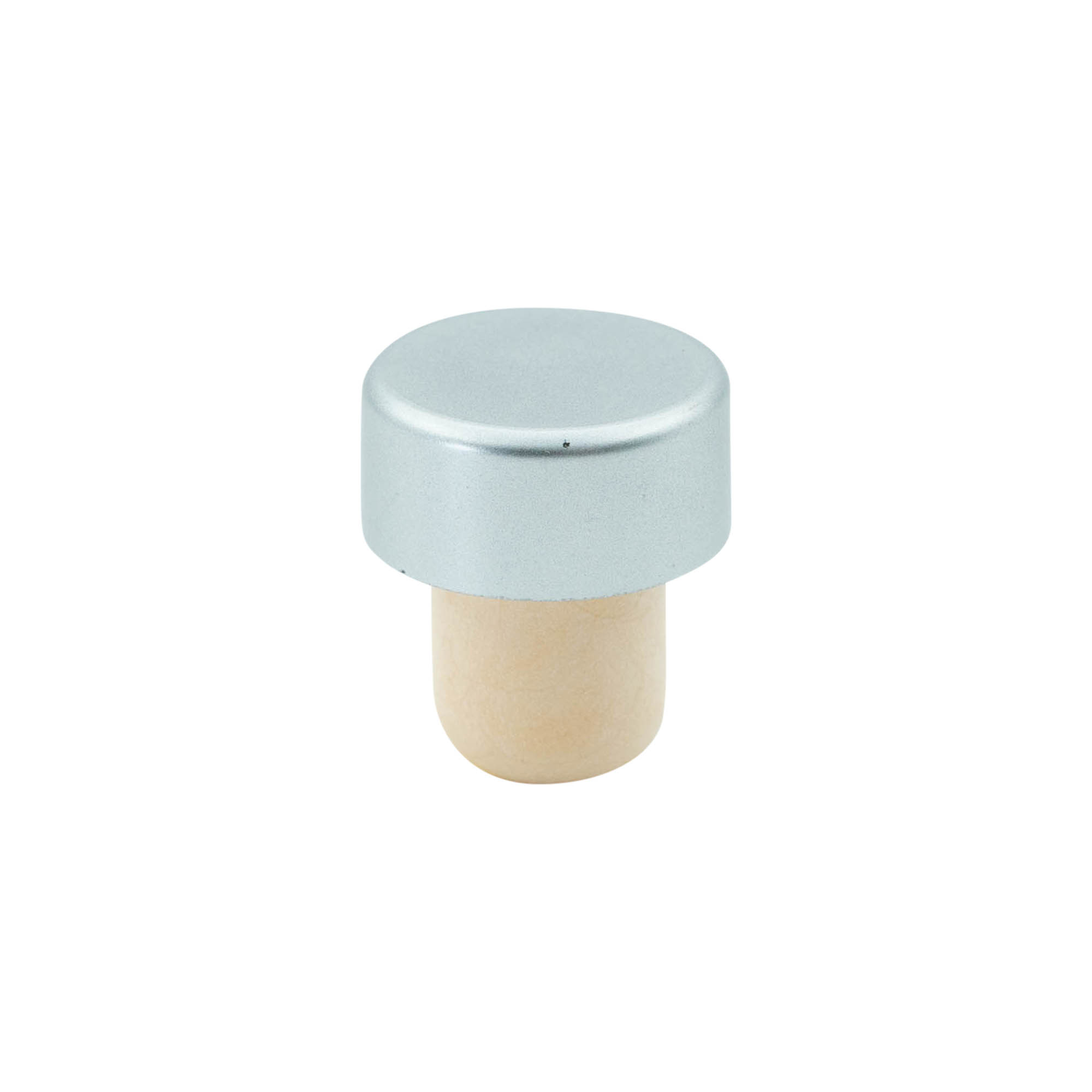 Greppkork 19 mm, plast, silver, för mynning: kork Greppkork 19 mm, plast, silver, för mynning: kork