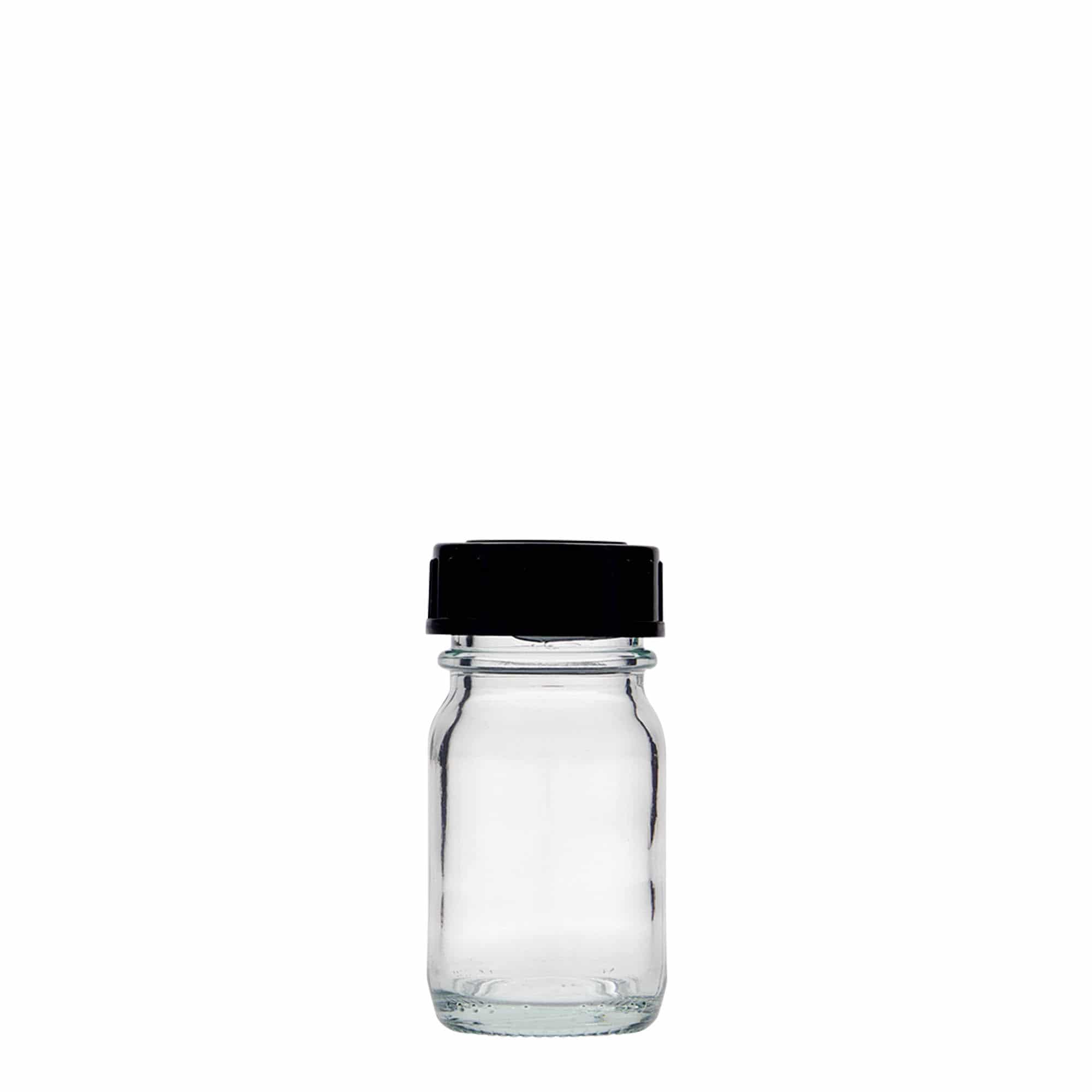 30 ml burk med bred hals, mynning: DIN 32