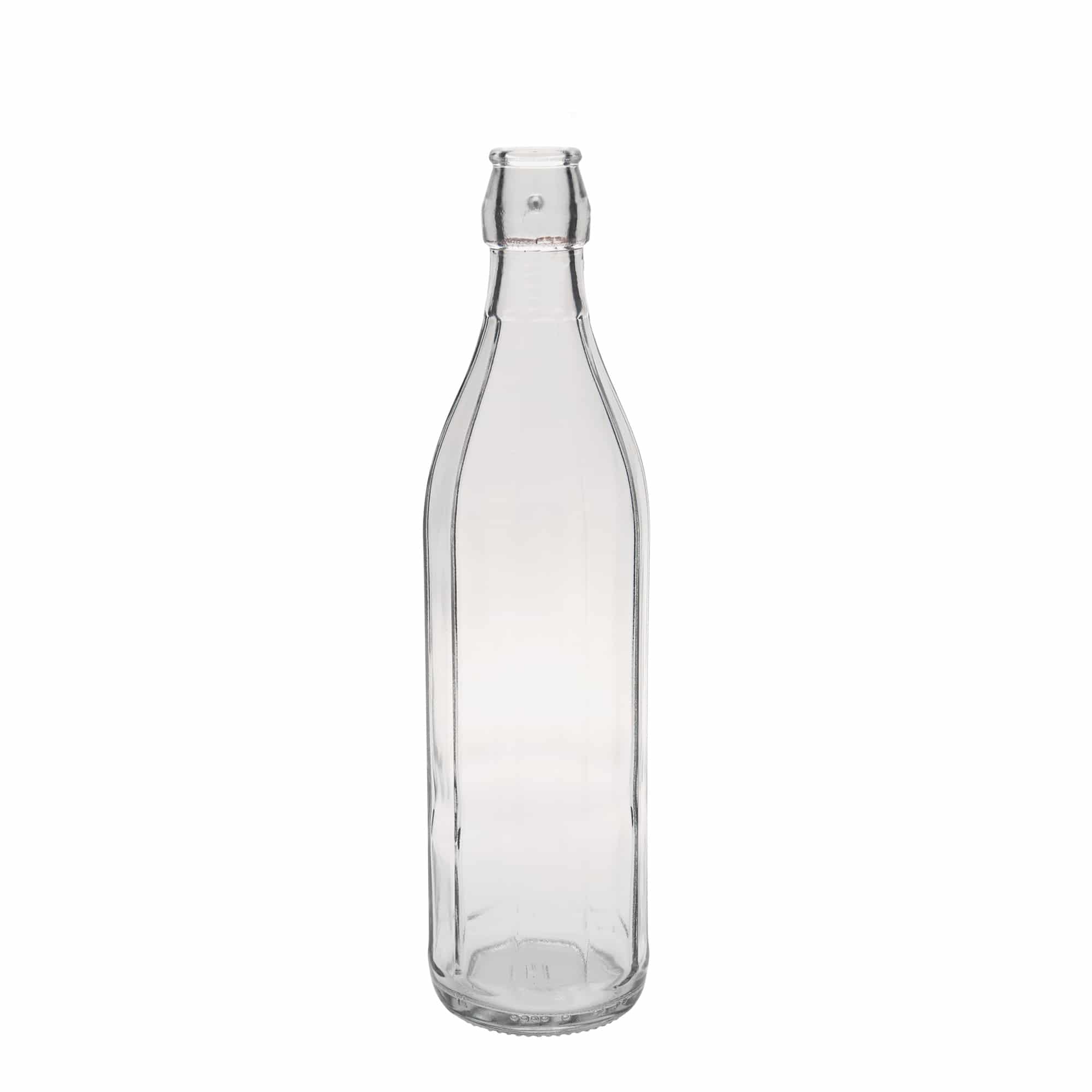 750 ml glasflaska 'Bravo', tiohörnig, öppning: bygelkapsyl