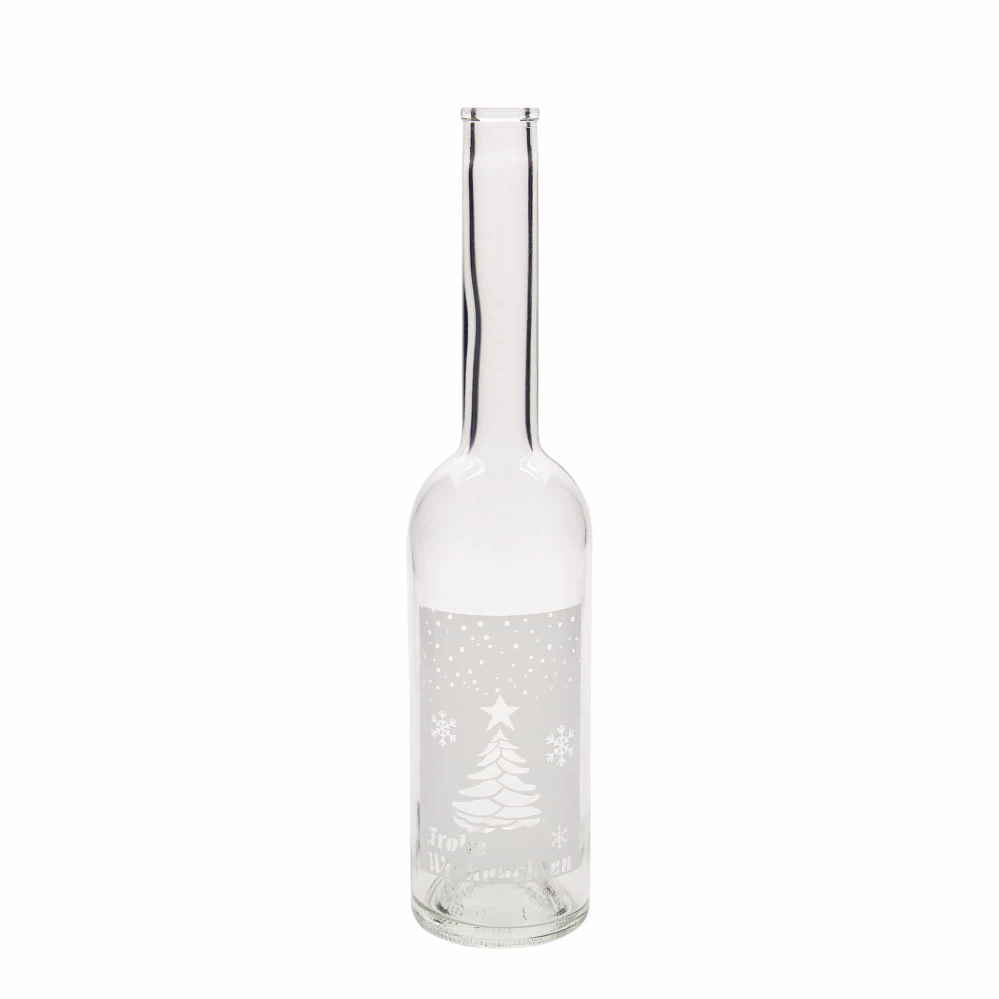 500 ml glasflaska 'Opera', motiv: Vita julen, öppning: kork
