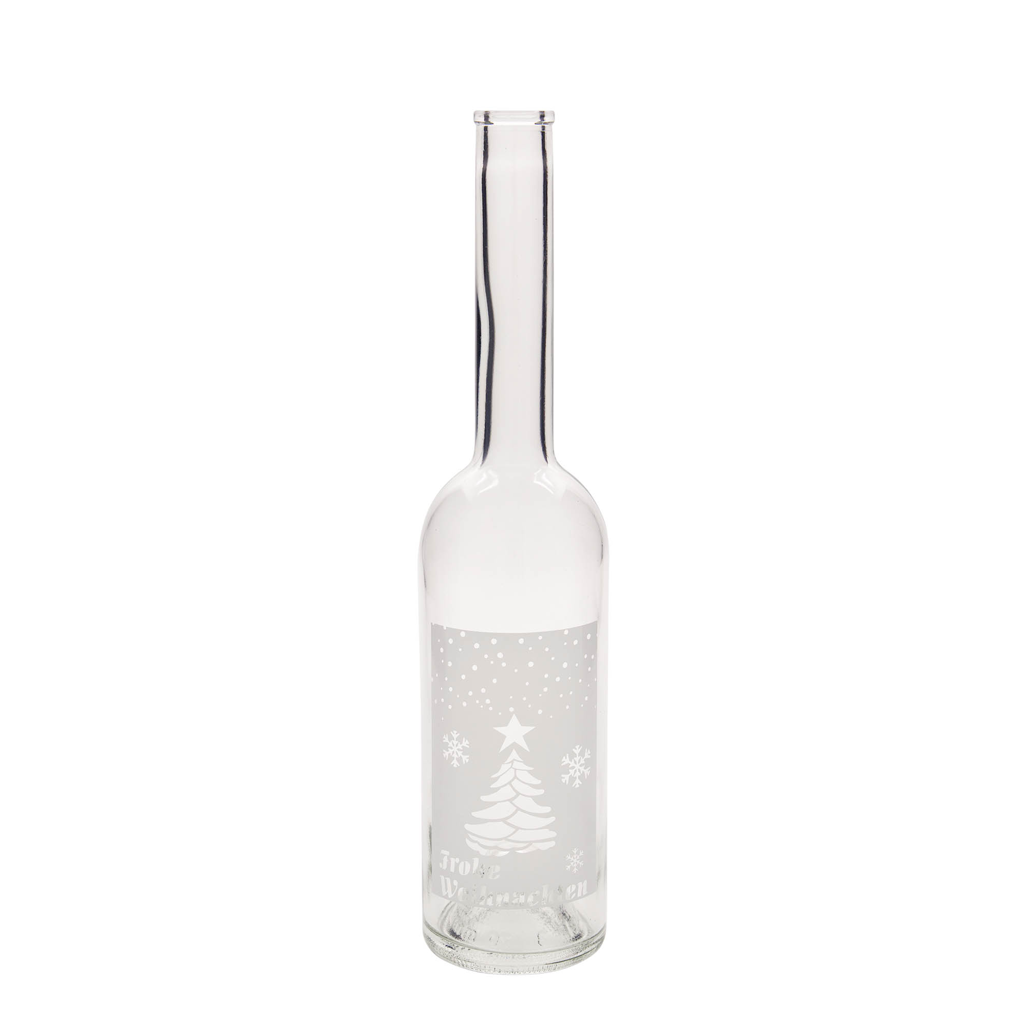 500 ml glasflaska 'Opera', motiv: Vita julen, öppning: kork