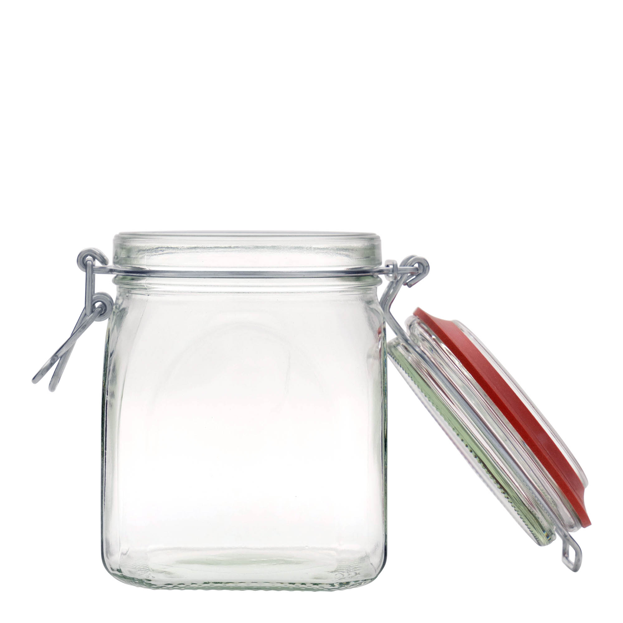 900 ml trågkorksglas, fyrkantigt, öppning: trågkorkslåsning 900 ml trågkorksglas, fyrkantigt, öppning: trågkorkslåsning