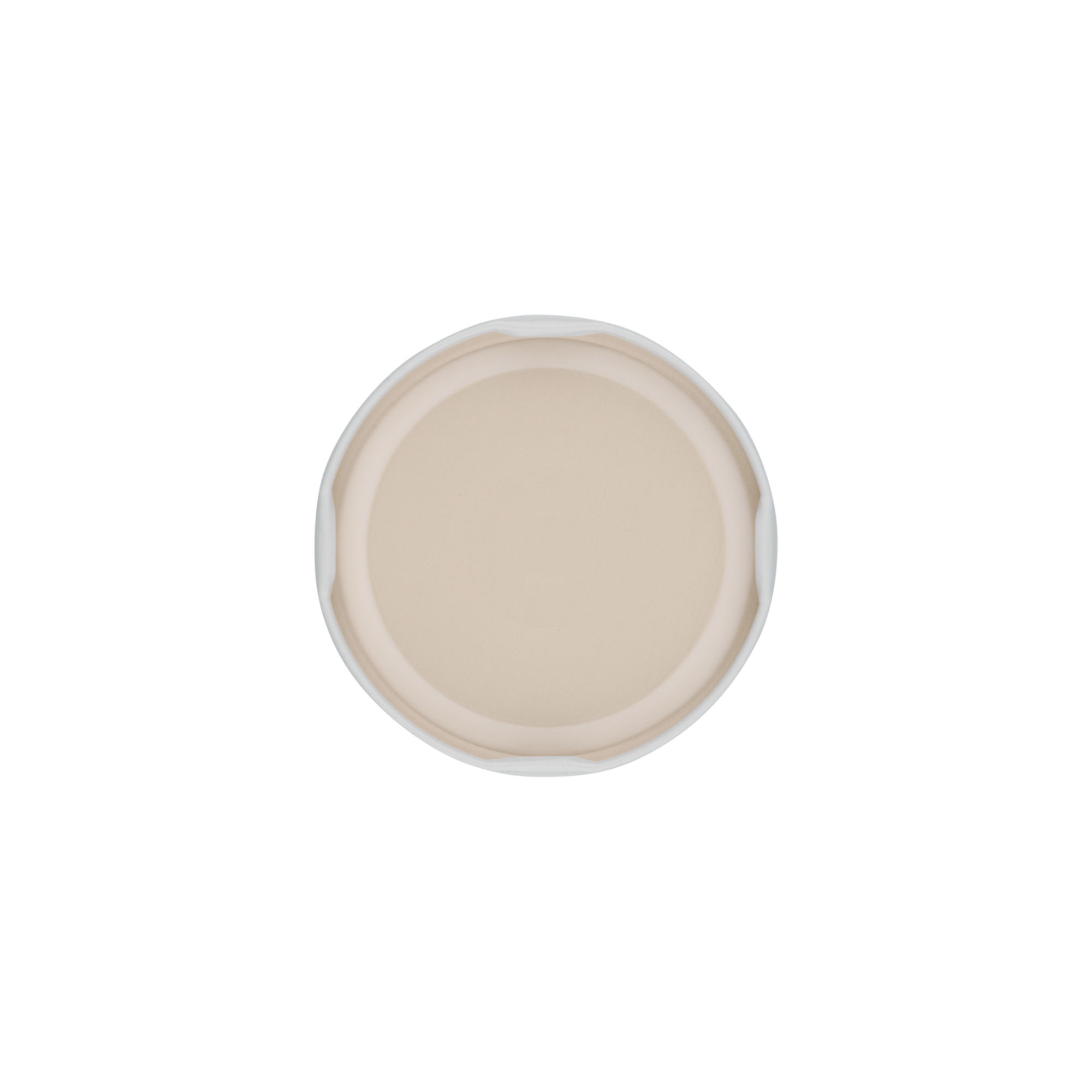 Twist-off-lock, plåt, vit, för mynning: TO 66