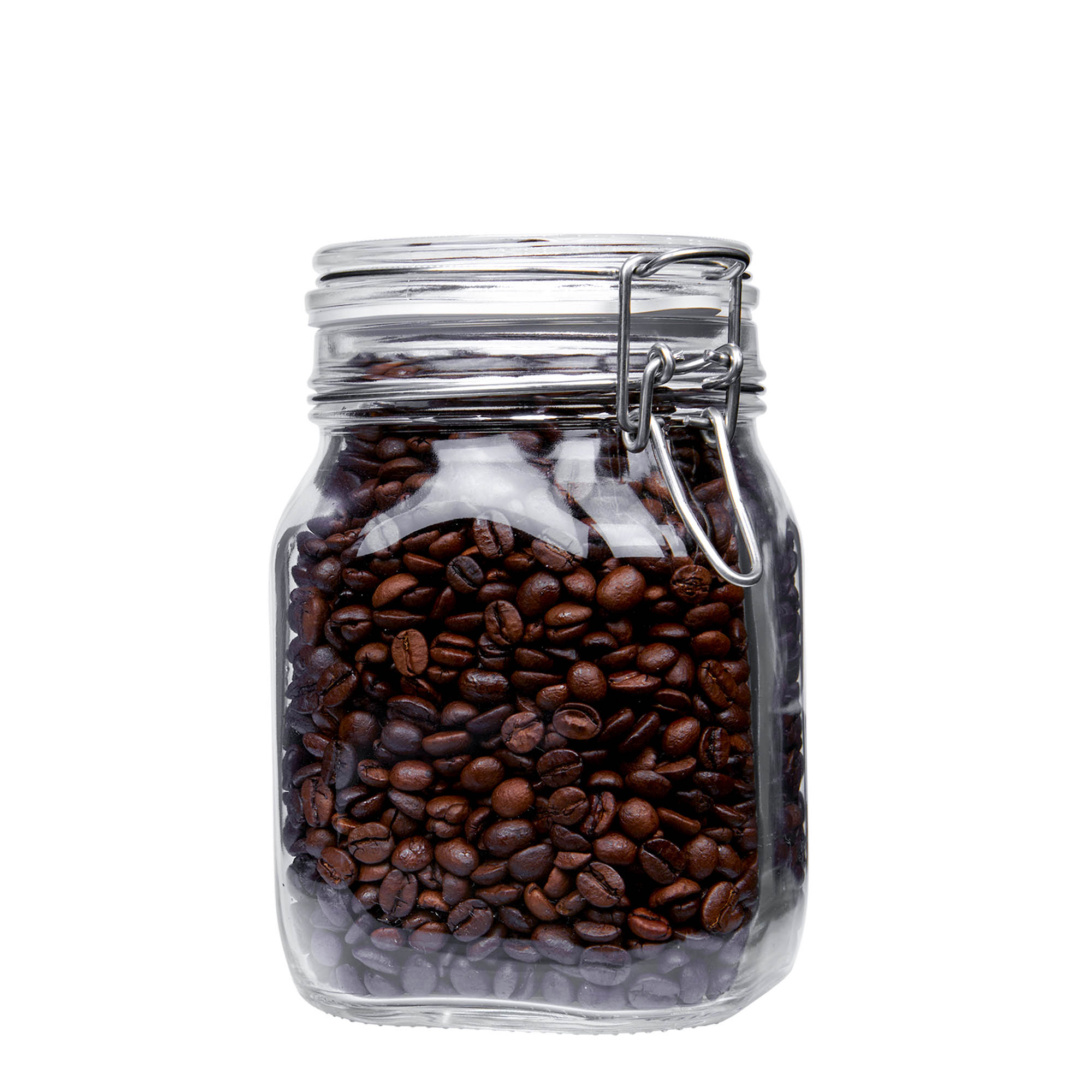 1 000 ml tråghänglåsburk 'Fido', kvadratisk, öppning: tråghänglås 1 000 ml tråghänglåsburk 'Fido', kvadratisk, öppning: tråghänglås