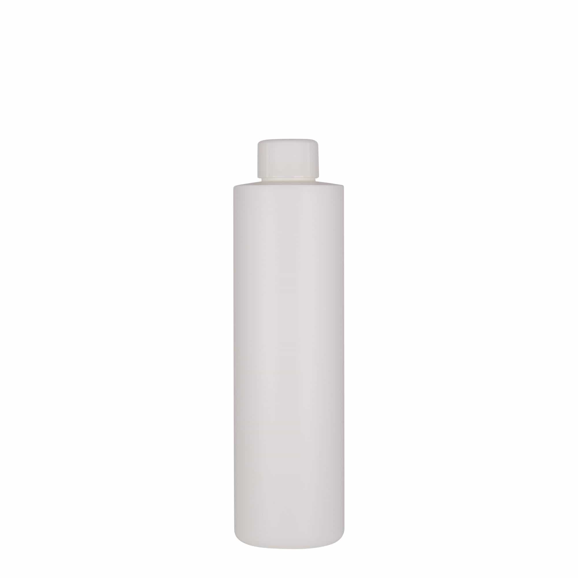 250 ml plastflaska 'Pipe', HDPE, vit, öppning: 24/410
