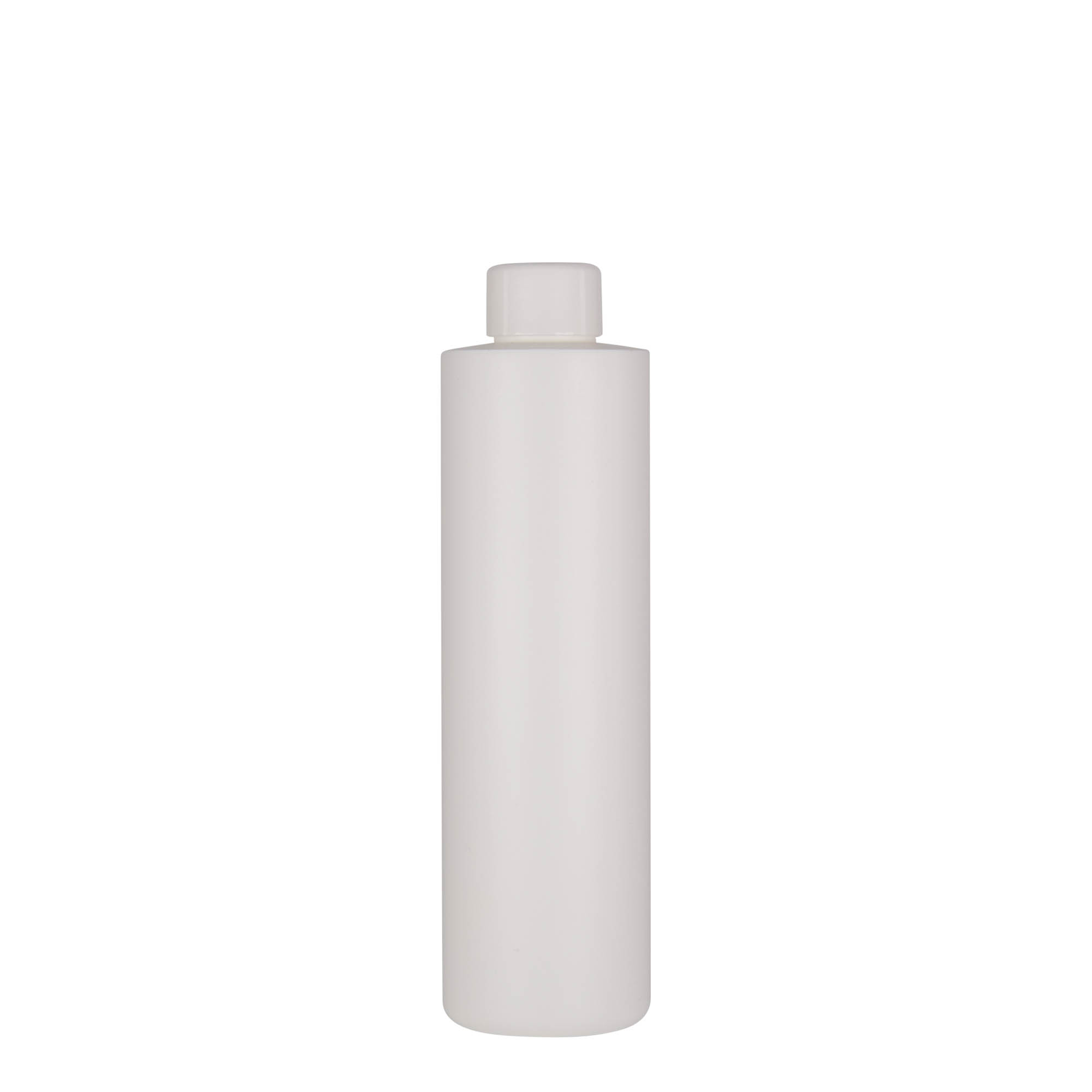 250 ml plastflaska 'Pipe', HDPE, vit, öppning: 24/410 250 ml plastflaska 'Pipe', HDPE, vit, öppning: 24/410