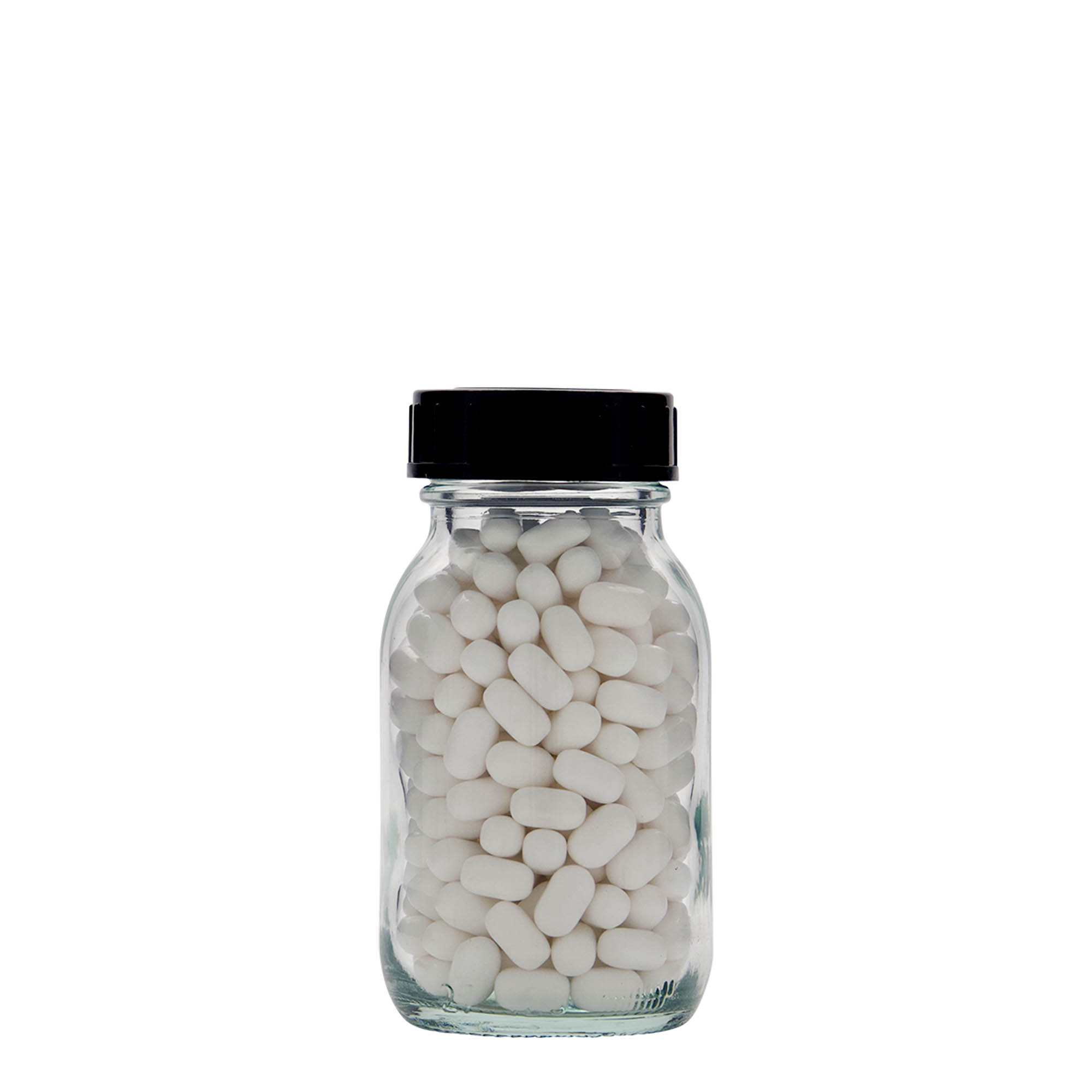 125 ml vid halsglas, mynning: DIN 40 125 ml vid halsglas, mynning: DIN 40