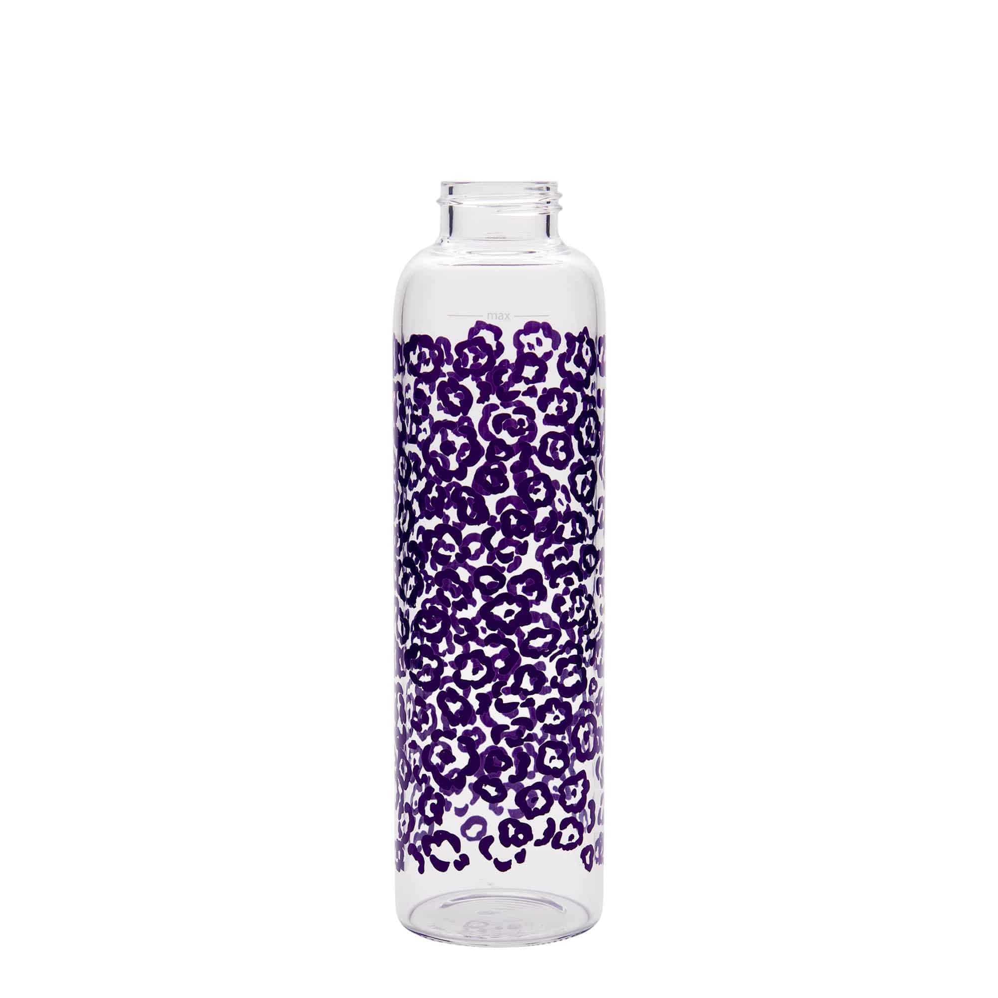 500 ml vattenflaska 'Perseus - Lila blommor', öppning: skruvlock