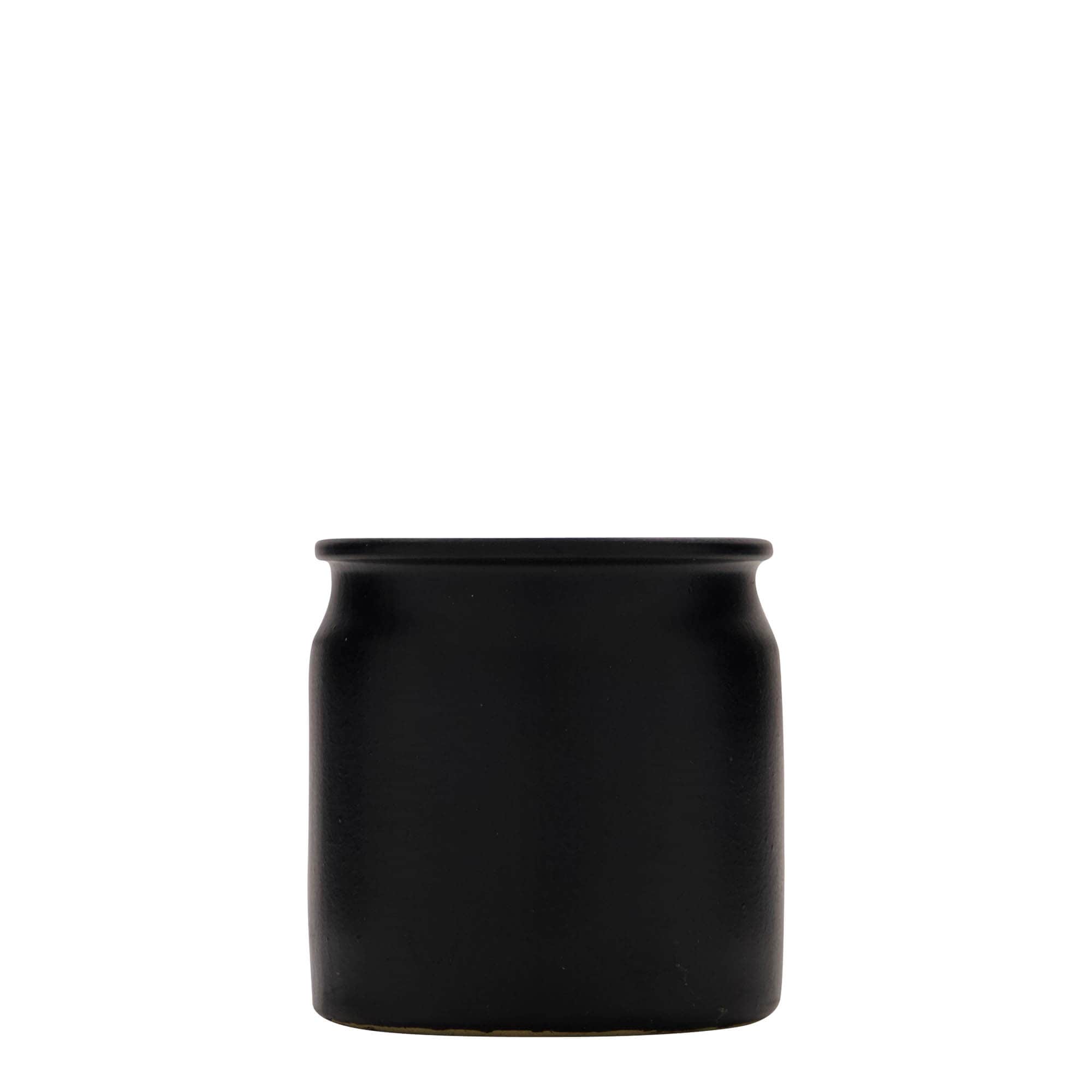160 ml stengodskruka, keramik, svart, mynning: kork 160 ml stengodskruka, keramik, svart, mynning: kork