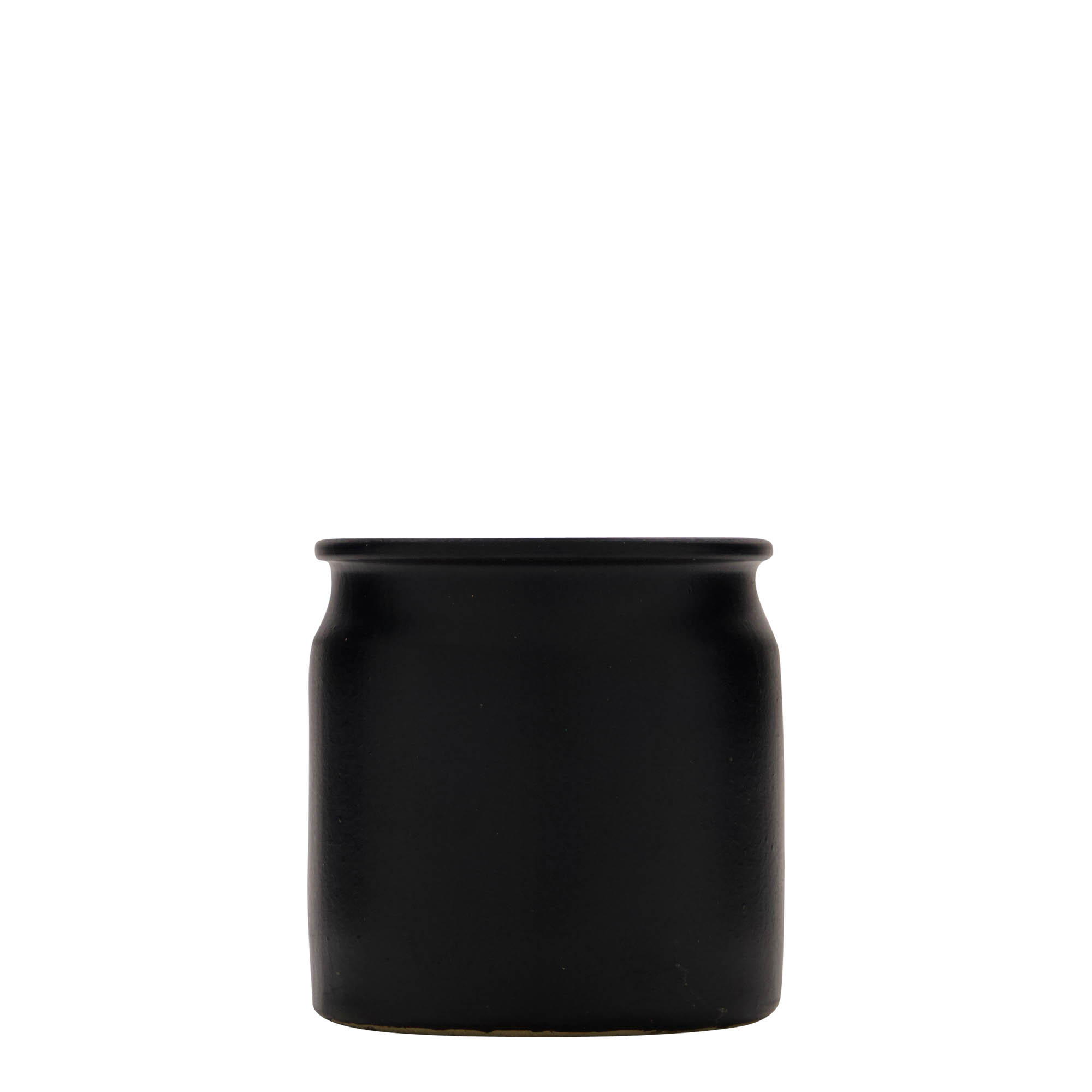 160 ml stengodskruka, keramik, svart, mynning: kork