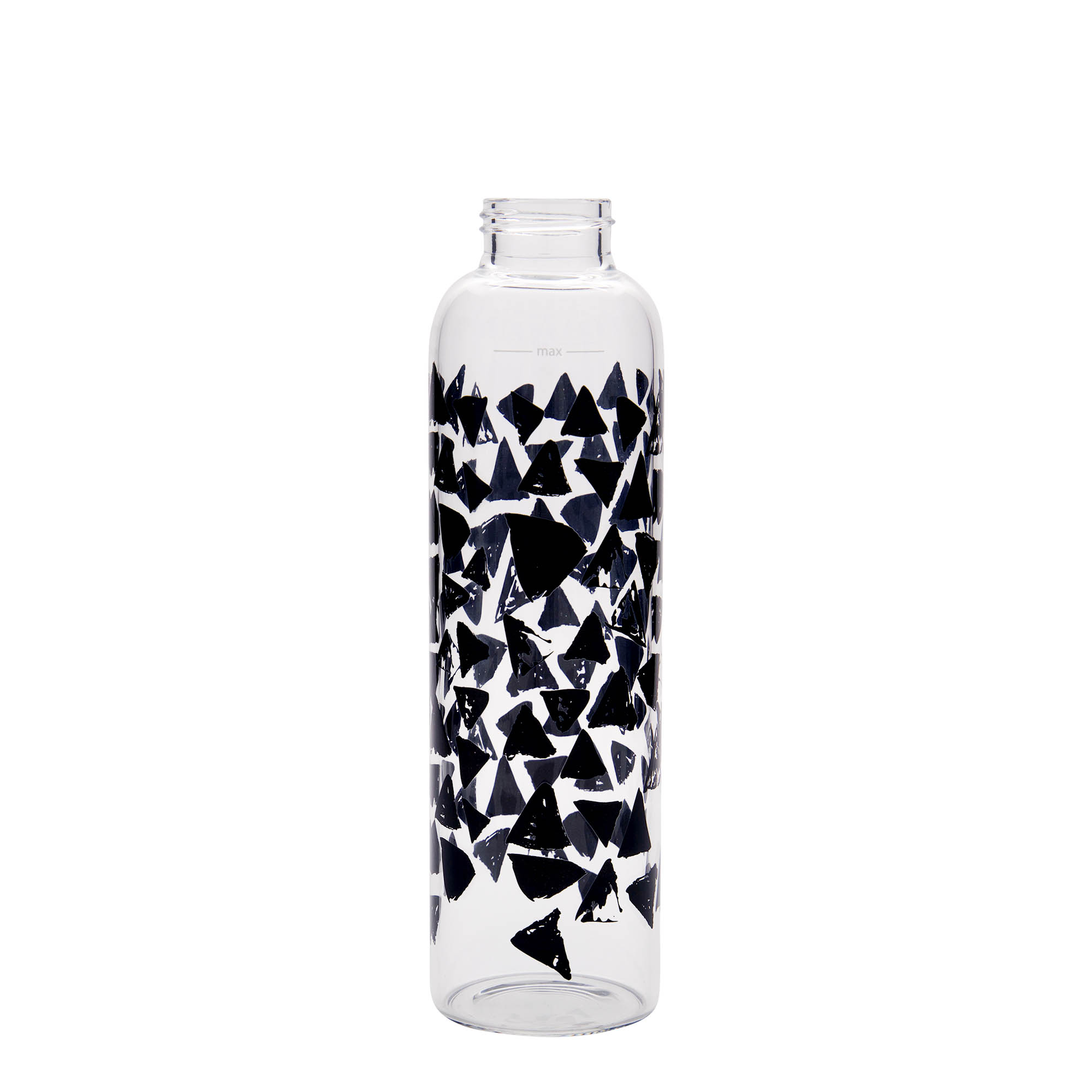 500 ml dricksflaska 'Perseus', motiv: svarta trianglar, mynning: skruvkapsel 500 ml dricksflaska 'Perseus', motiv: svarta trianglar, mynning: skruvkapsel
