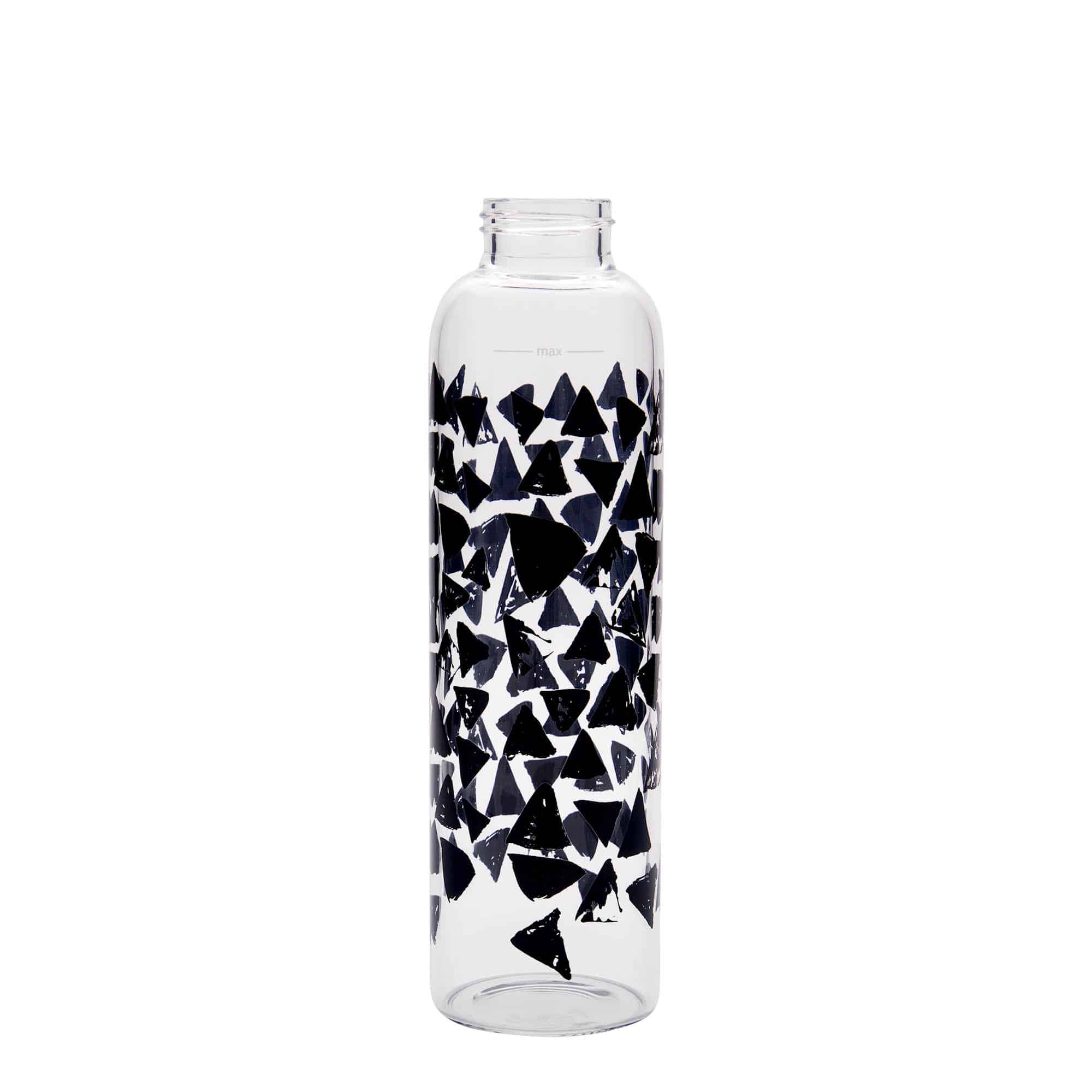 500 ml dricksflaska 'Perseus', motiv: svarta trianglar, mynning: skruvkapsel