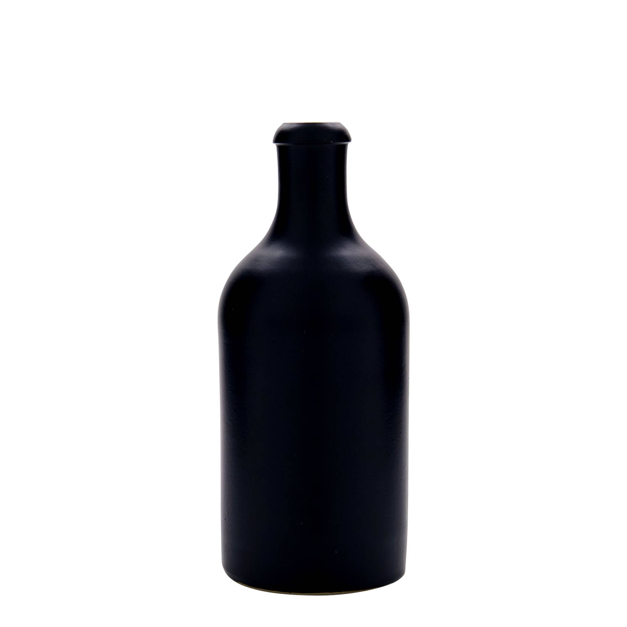 500 ml lerkrus, stengods, svart, mynning: kork 500 ml lerkrus, stengods, svart, mynning: kork