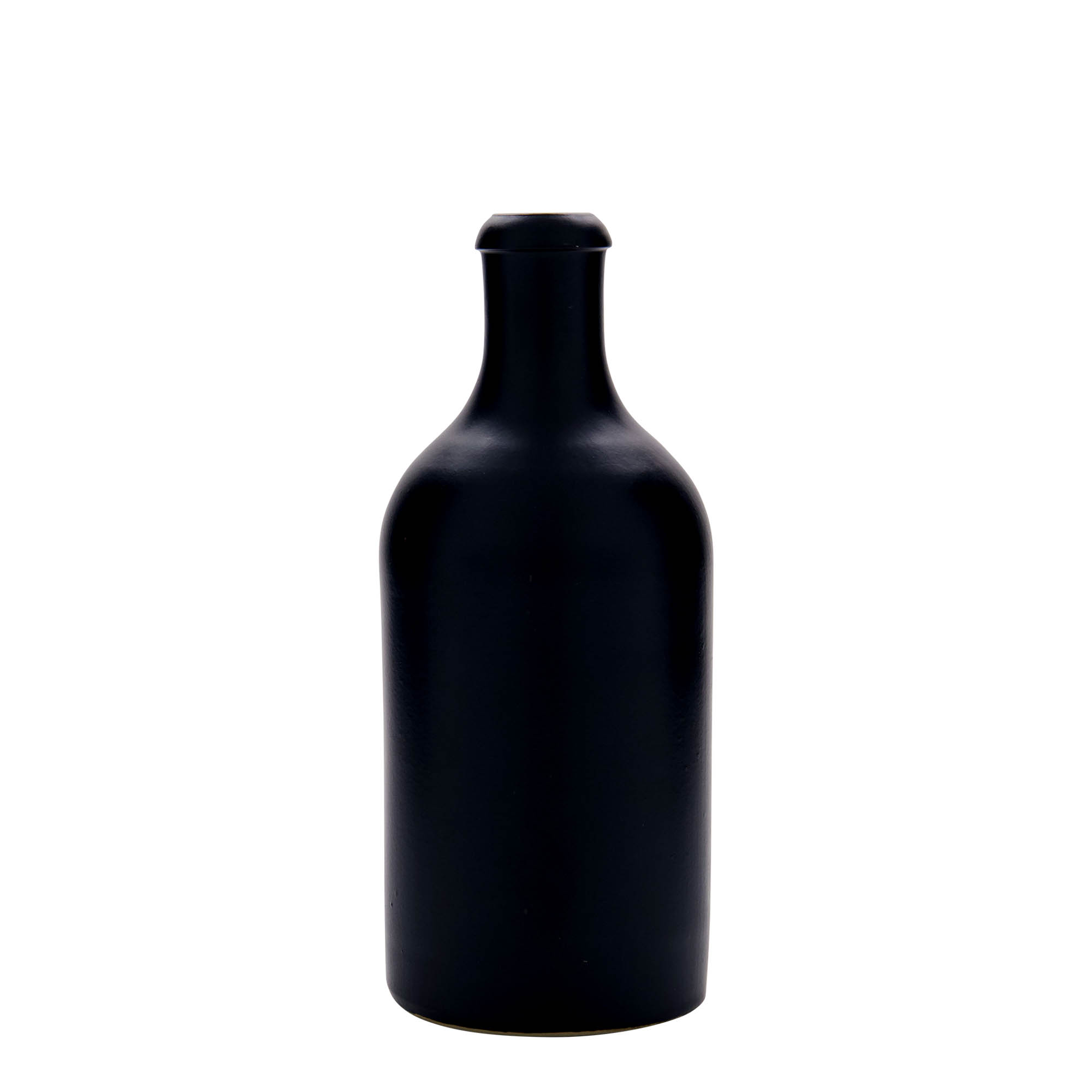 500 ml lerkrus, stengods, svart, mynning: kork 500 ml lerkrus, stengods, svart, mynning: kork