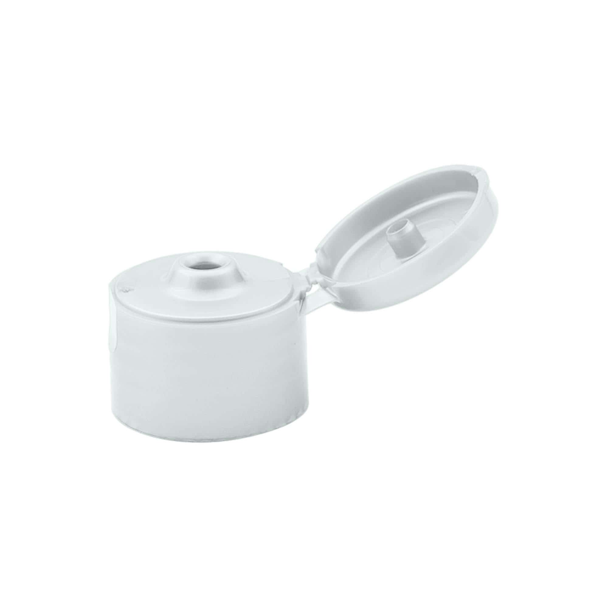 Skruvlock med gångjärn, PP-plast, silver, för mynning: 24/410