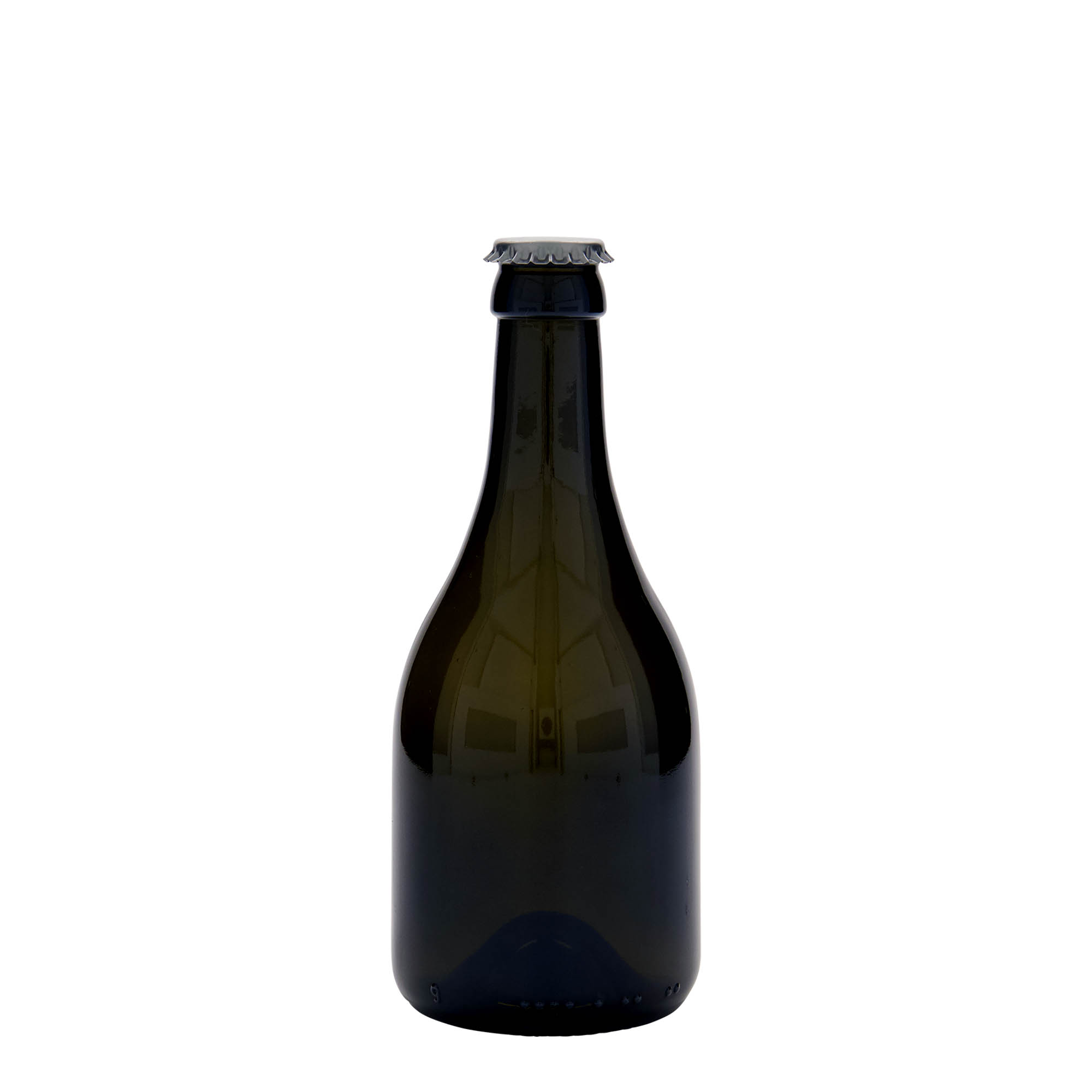 330 ml ölflaska 'Horta', glas, antikgrön, öppning: kapsyl