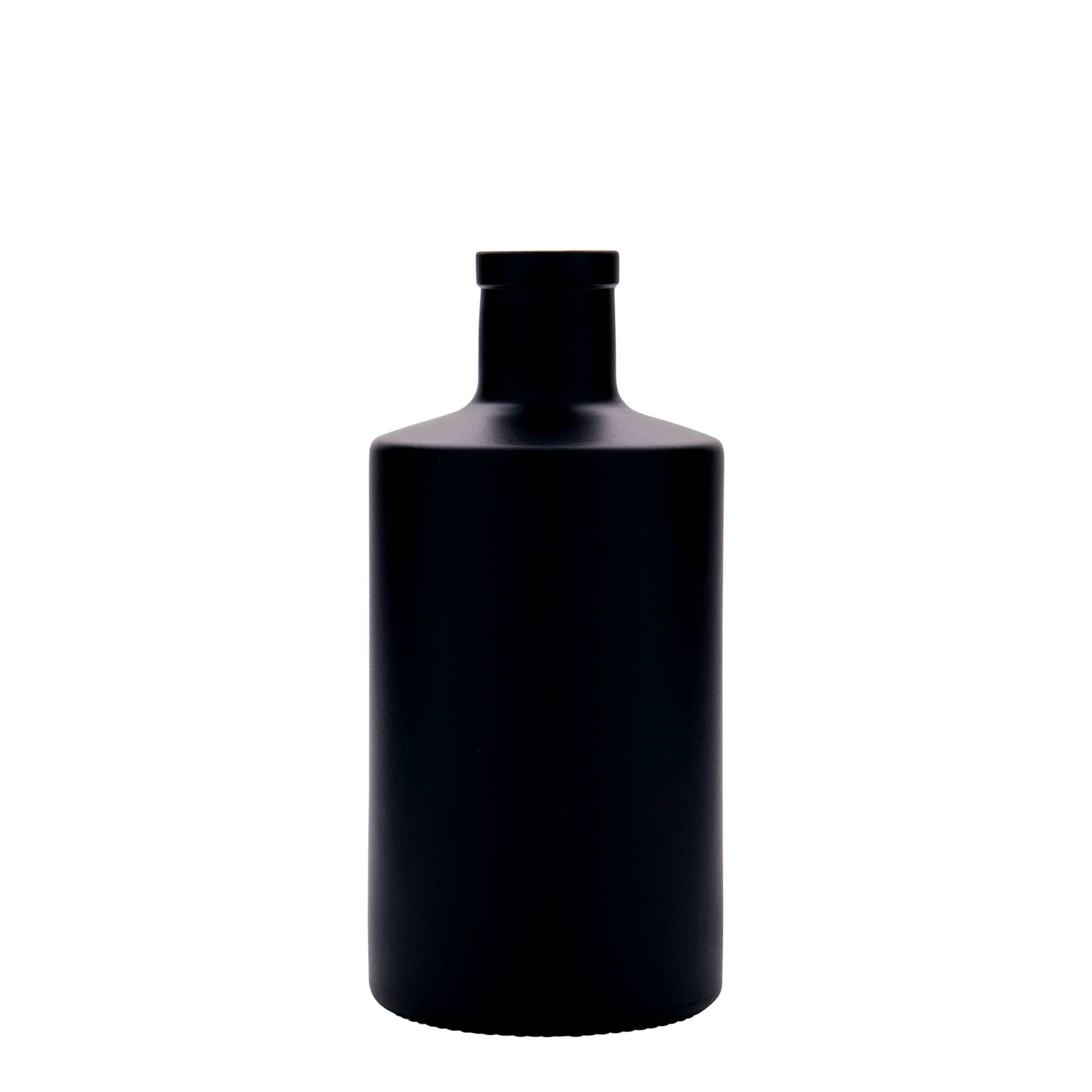 500 ml glasflaska 'Caroline', svart, mynning: kork 500 ml glasflaska 'Caroline', svart, mynning: kork