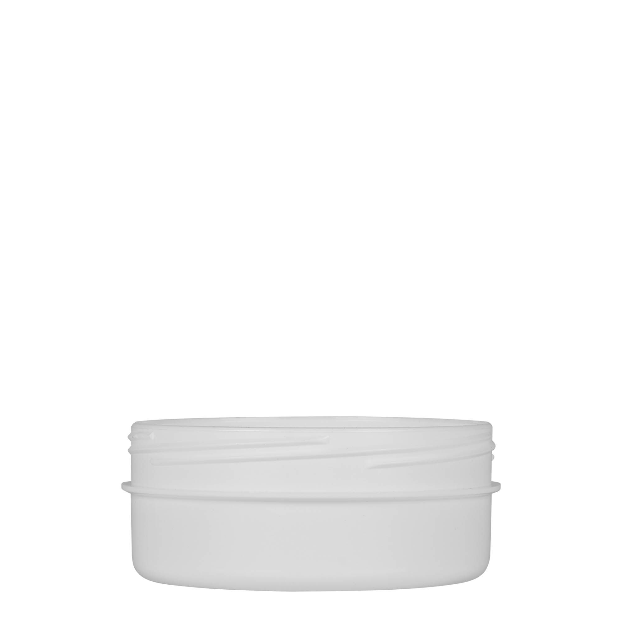 125 ml plastburk 'White Line', PP, vit, öppning: skruvlock