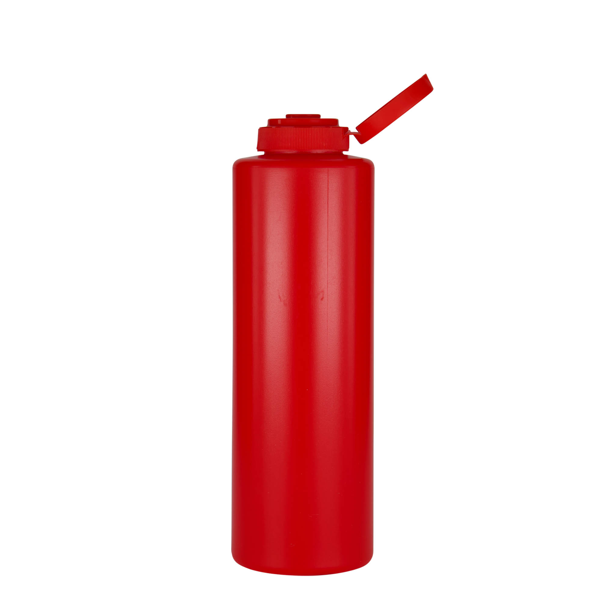 500 ml såsflaska, LDPE-plast, röd, mynning: 38/400 500 ml såsflaska, LDPE-plast, röd, mynning: 38/400