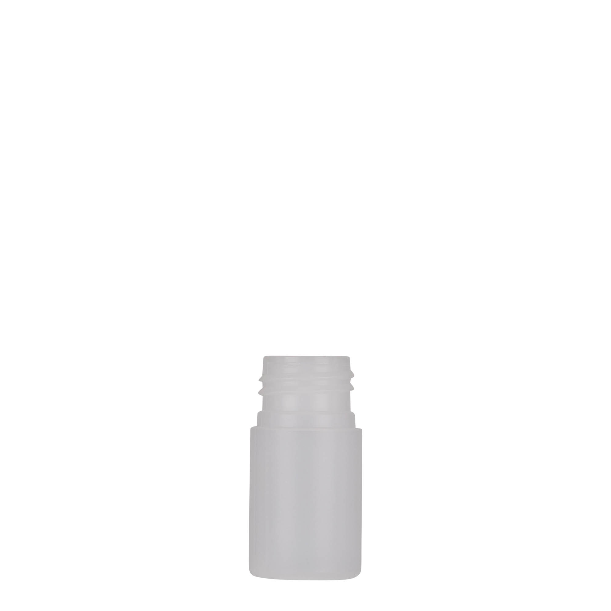 15 ml plastflaska 'Tuffy', HDPE, natur, öppning: 24/410