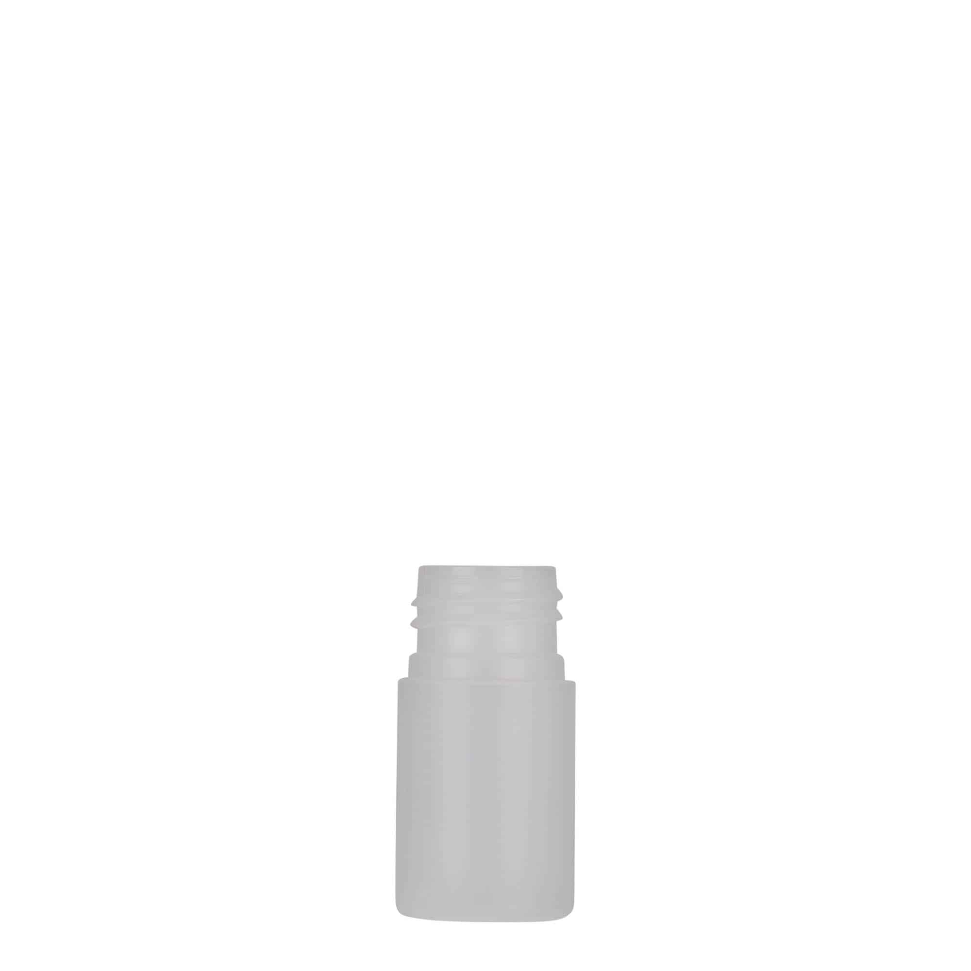 15 ml plastflaska 'Tuffy', HDPE, natur, öppning: 24/410