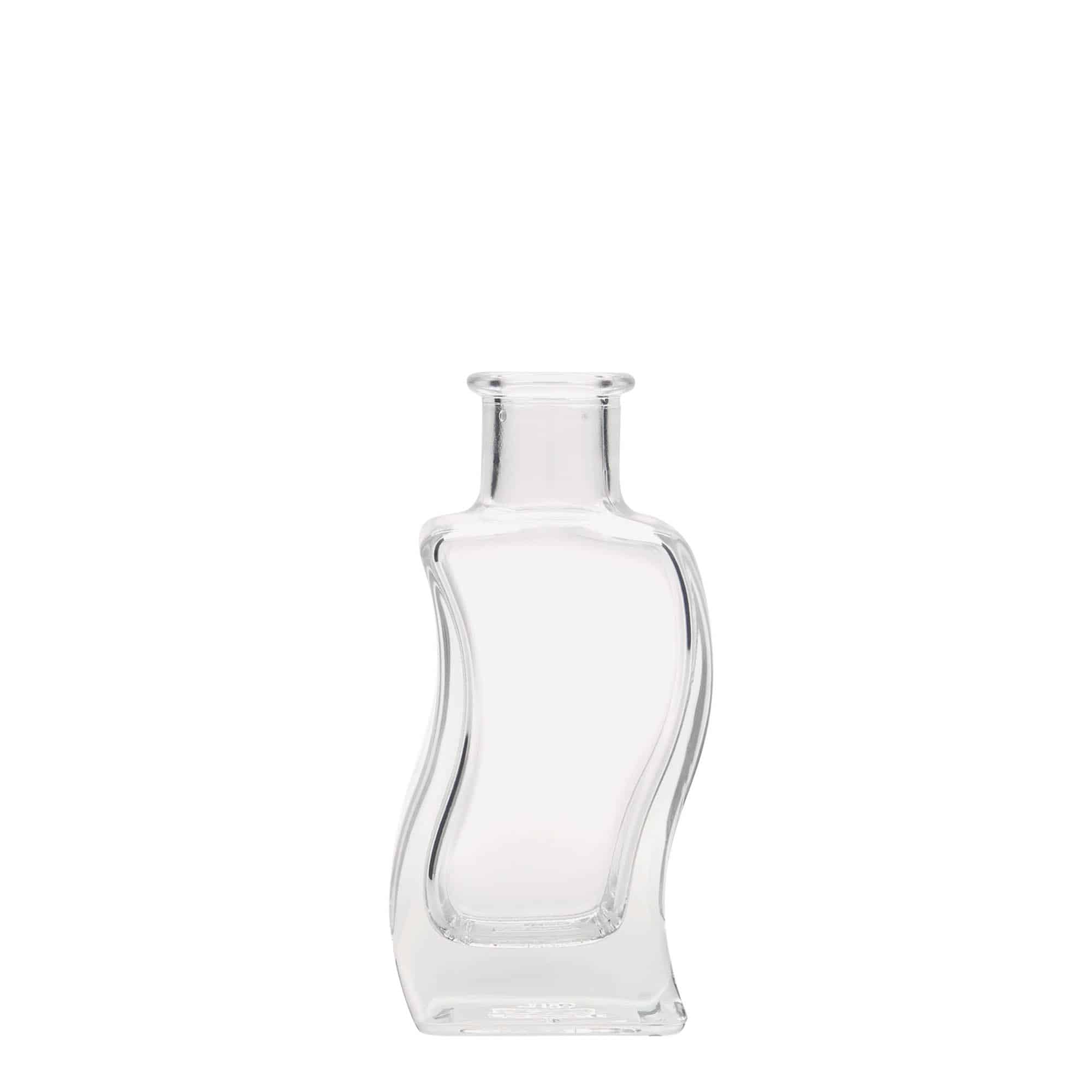 100 ml glasflaska 'Våg', kvadratisk, mynning: kork 100 ml glasflaska 'Våg', kvadratisk, mynning: kork