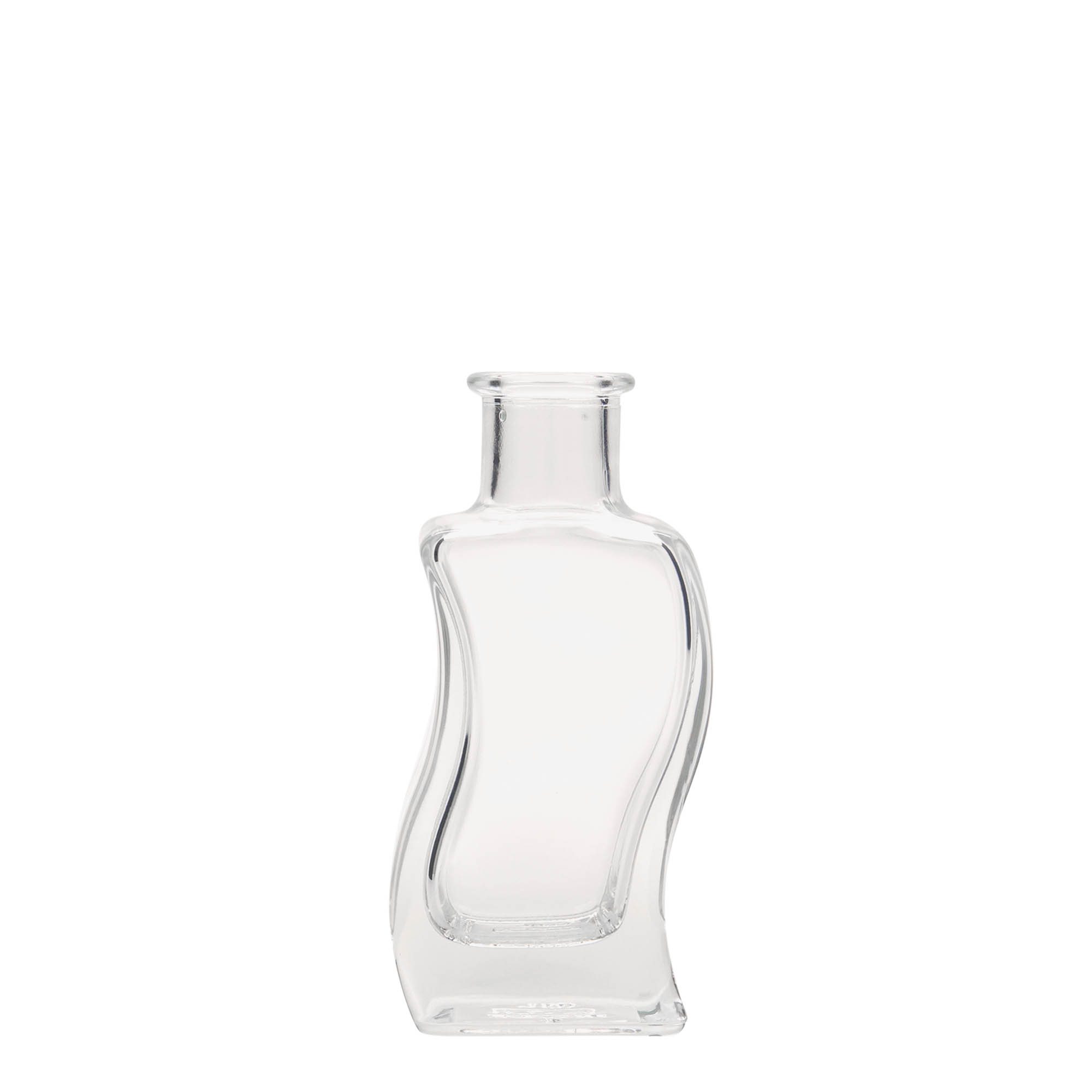 100 ml glasflaska 'Våg', fyrkantig, öppning: kork
