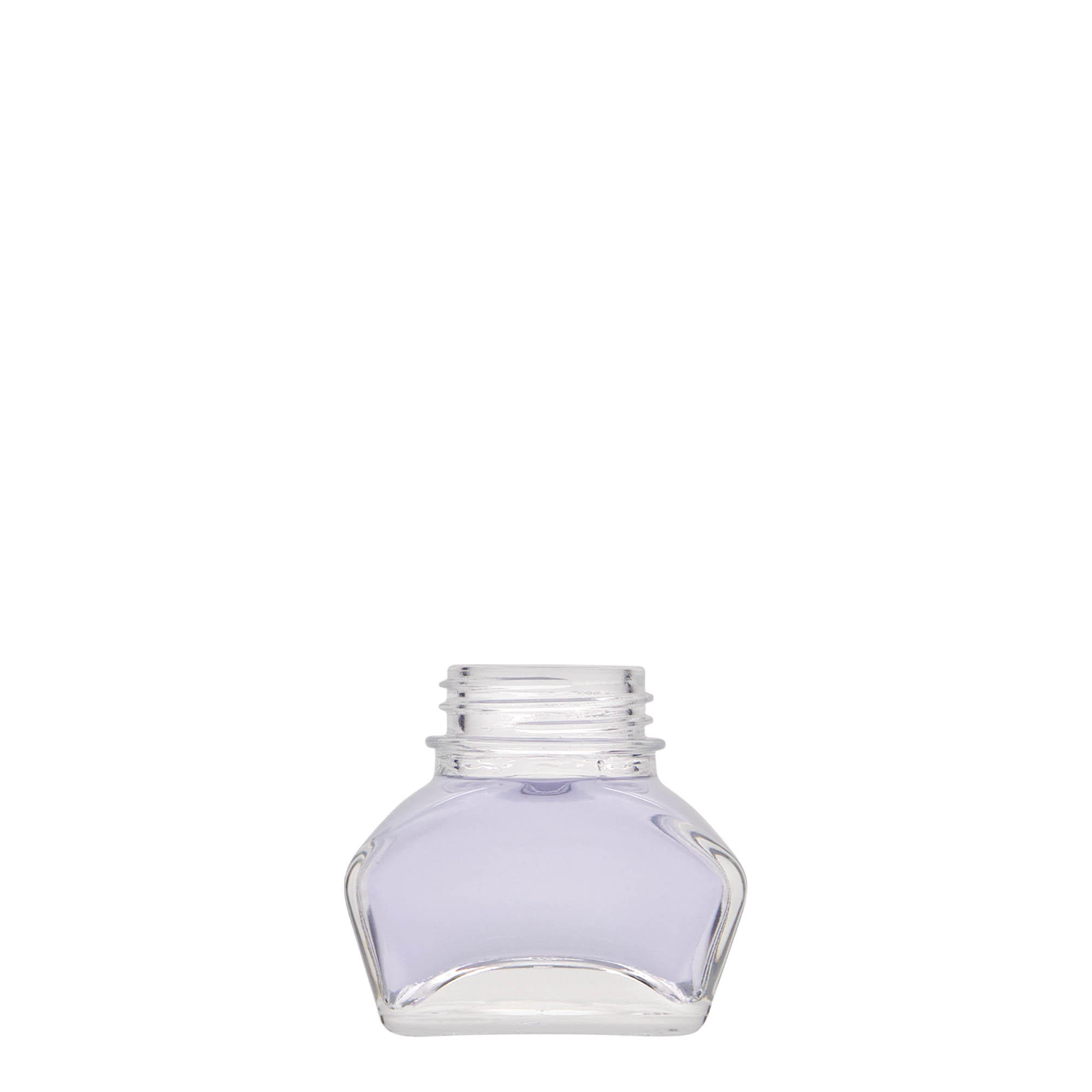 30 ml bläckflaska, rektangulär, öppning: skruvlock