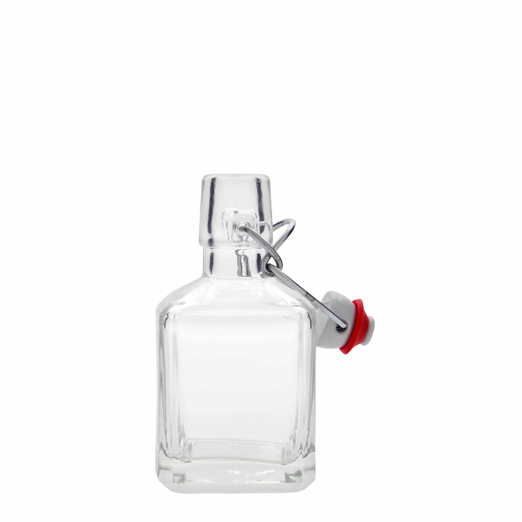 200 ml glasflaska 'Kubica', fyrkantig, mynning: bygelstängning
